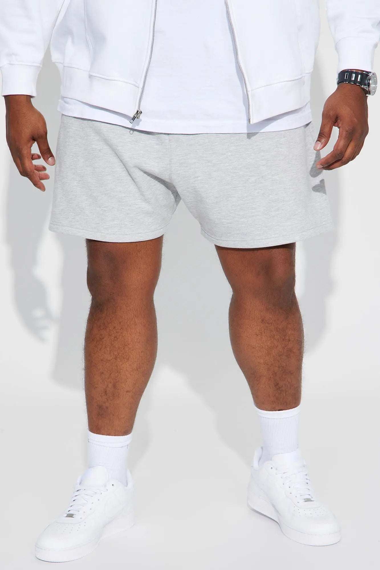 Tyson Oversize Heavyweight Sweat Shorts - Heather Grey Fashion Nova
