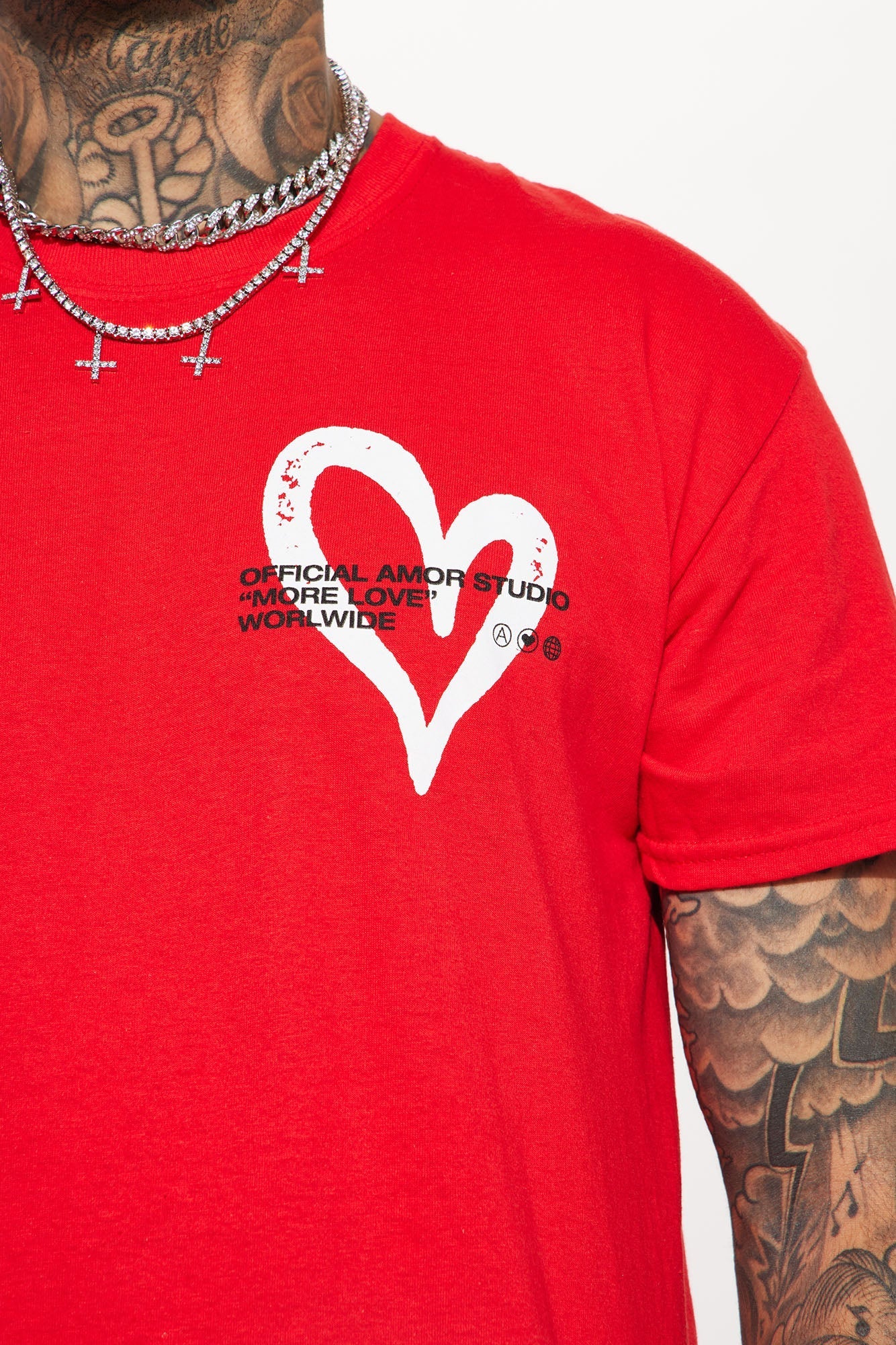Amor Studio Short Sleeve Tee - Red Fashion Nova
