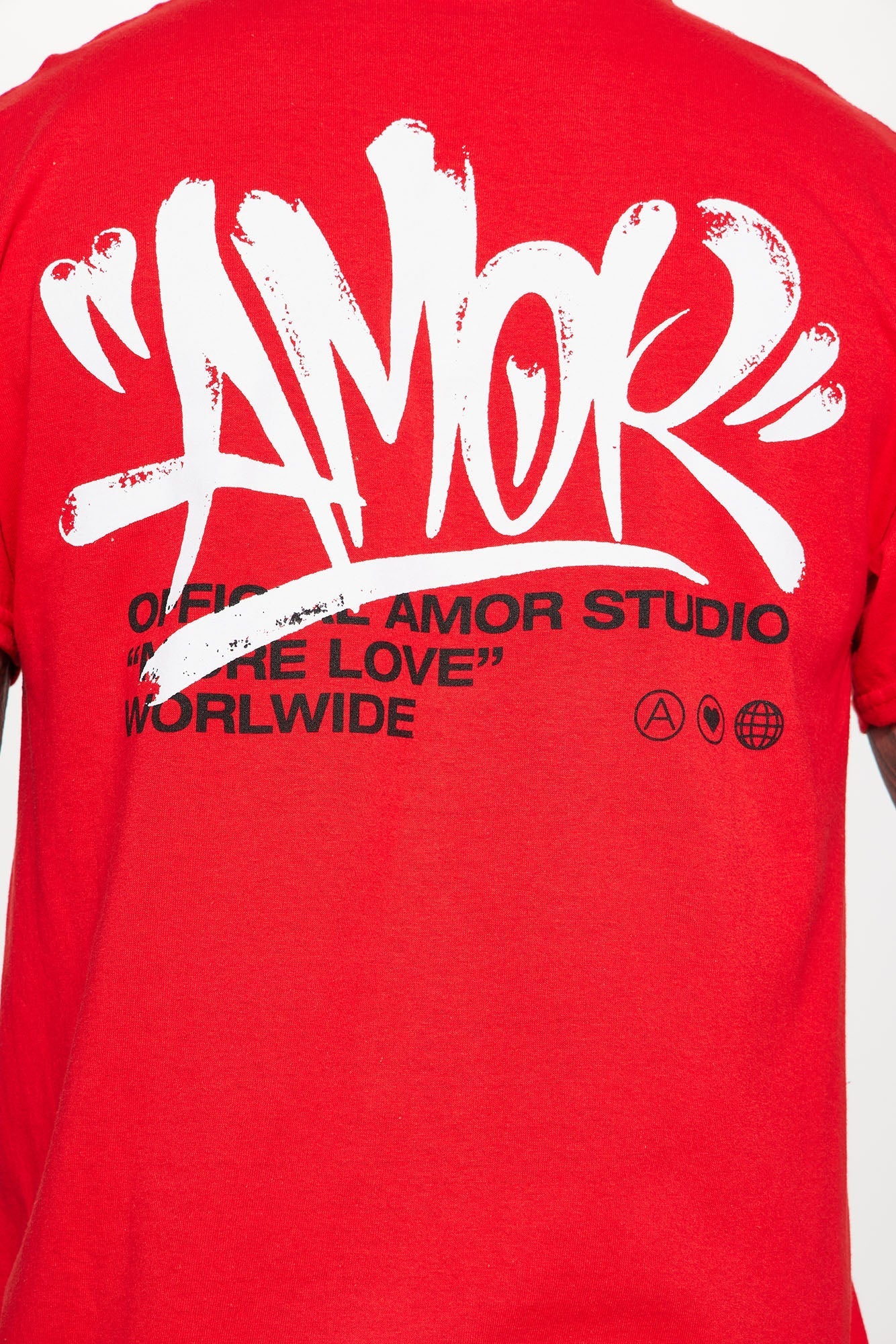 Amor Studio Short Sleeve Tee - Red Fashion Nova