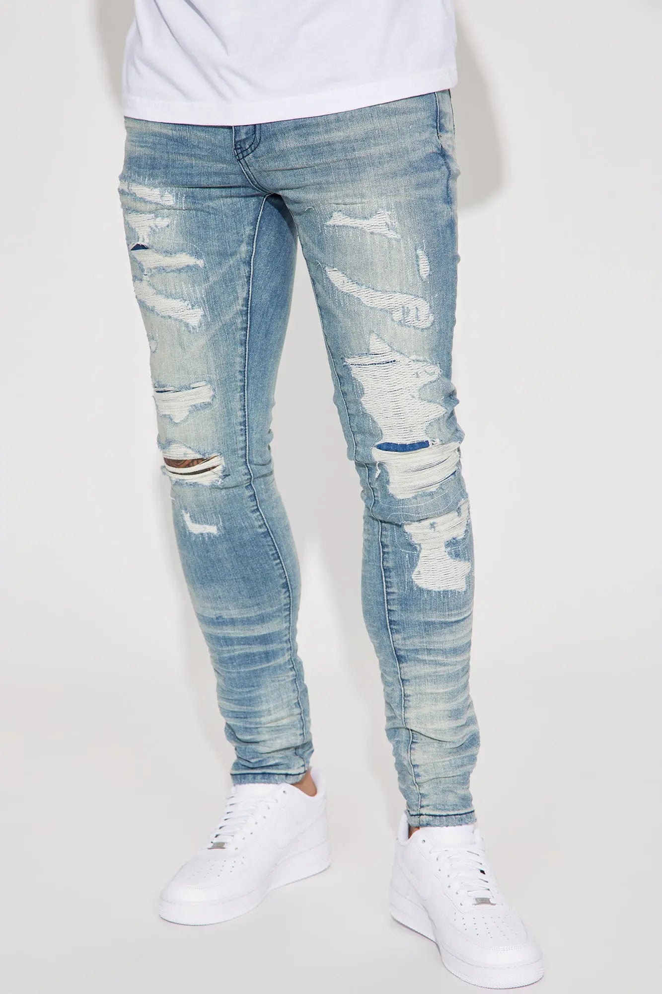For The Fame Stacked Skinny Jeans - Light Wash Fashion Nova