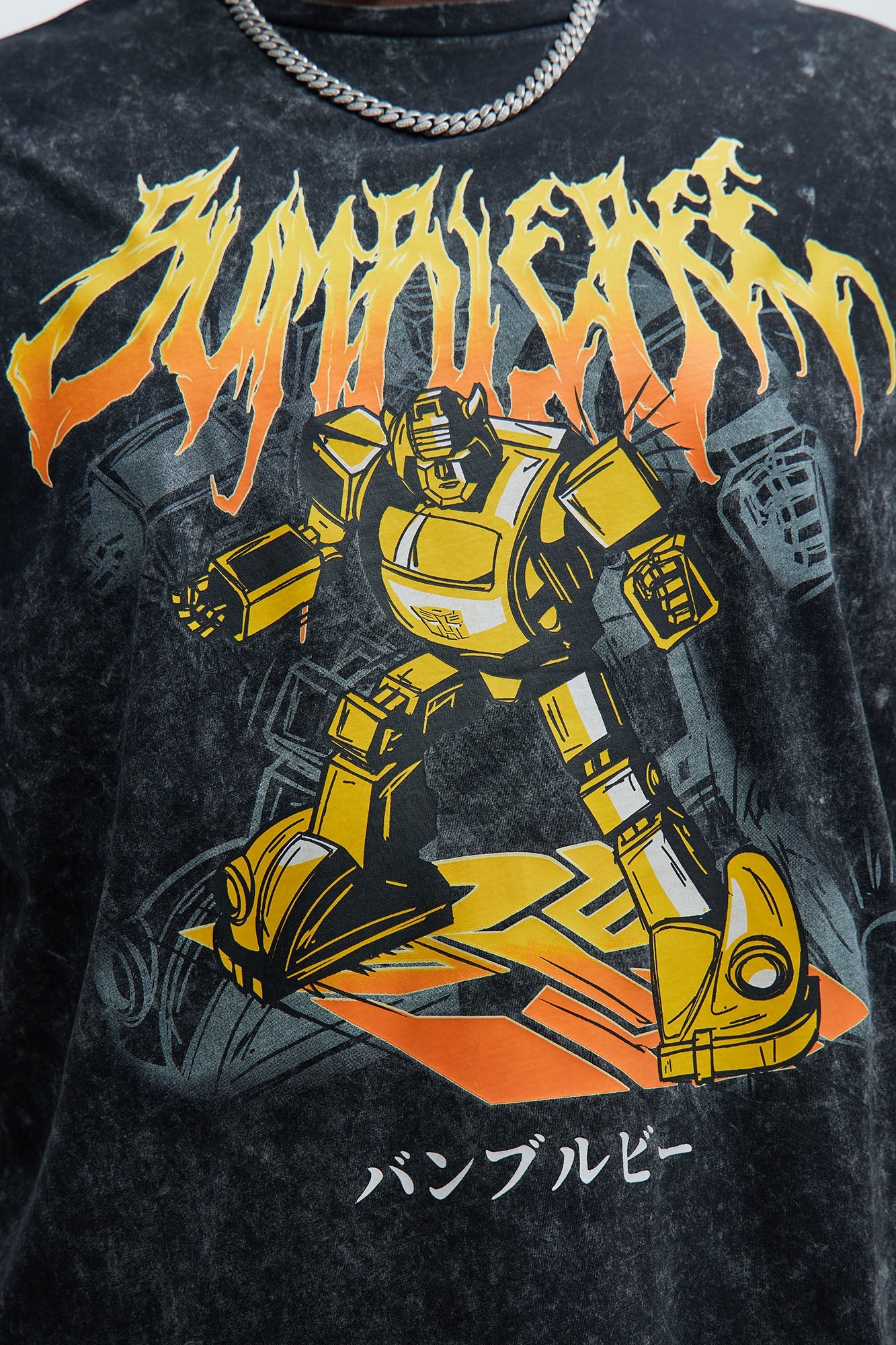 Transformers Bumblebee Oversized Short Sleeve Tee - Black Fashion Nova