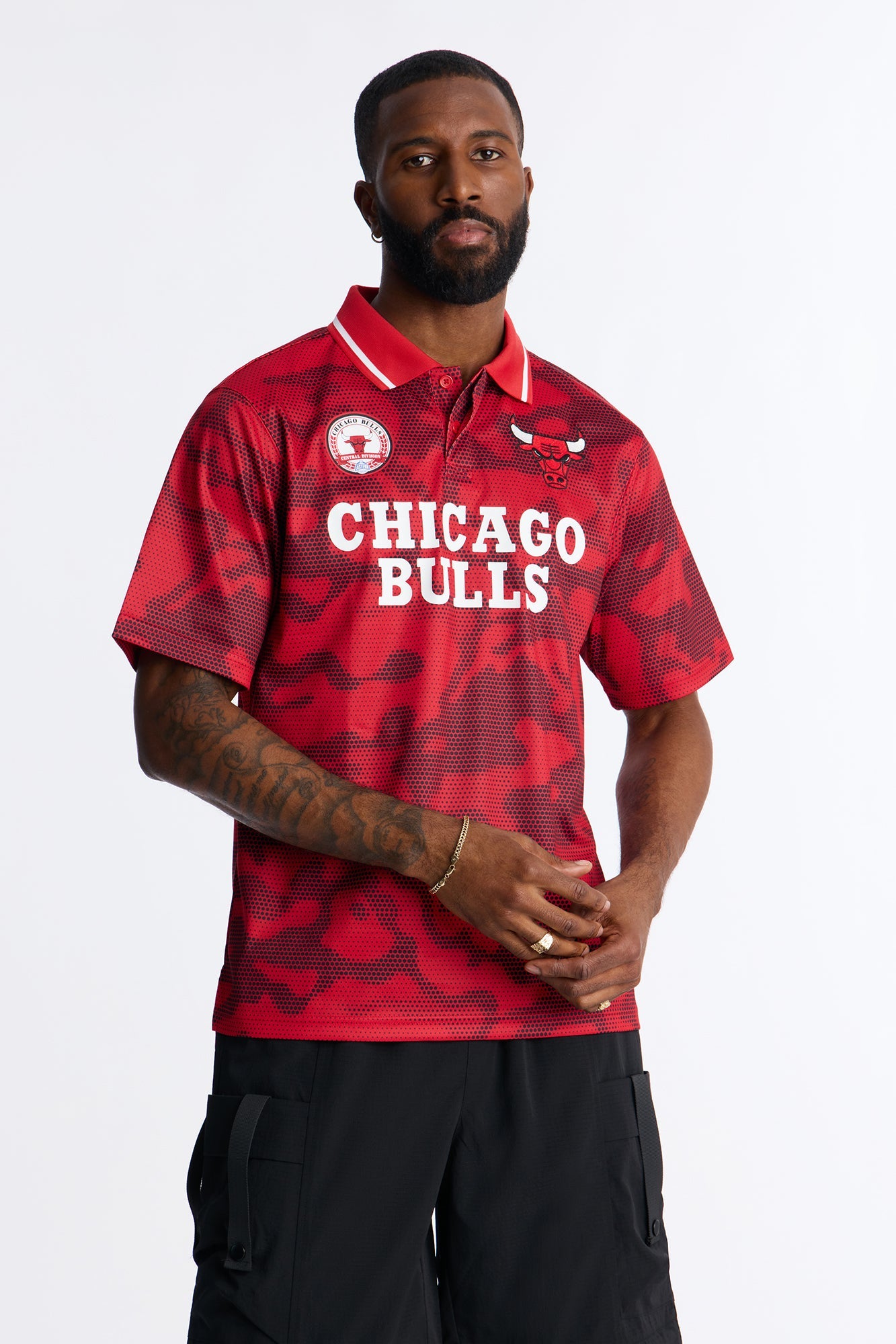 Bulls Digi Camo Soccer Top - Red Fashion Nova