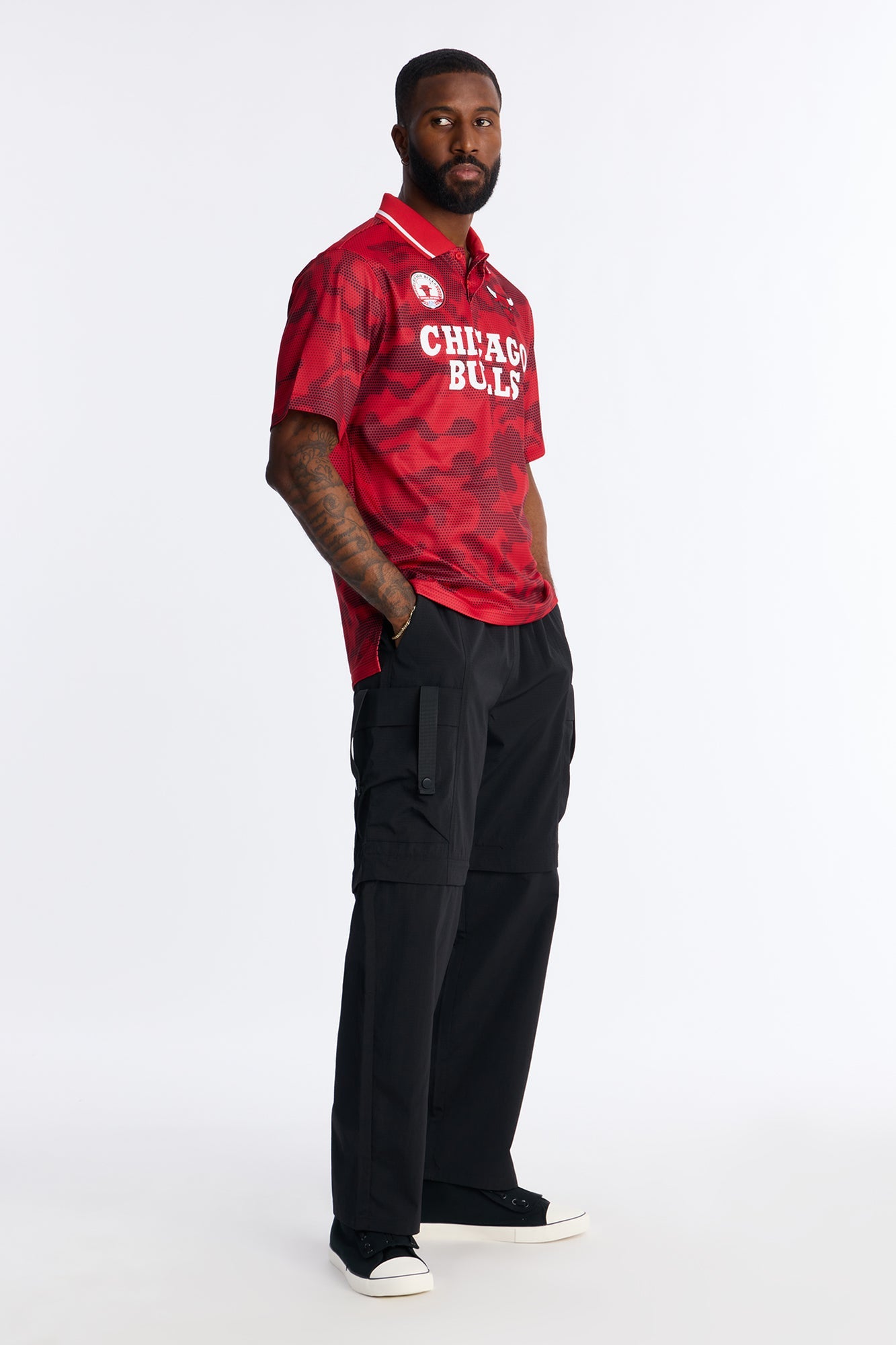 Bulls Digi Camo Soccer Top - Red Fashion Nova