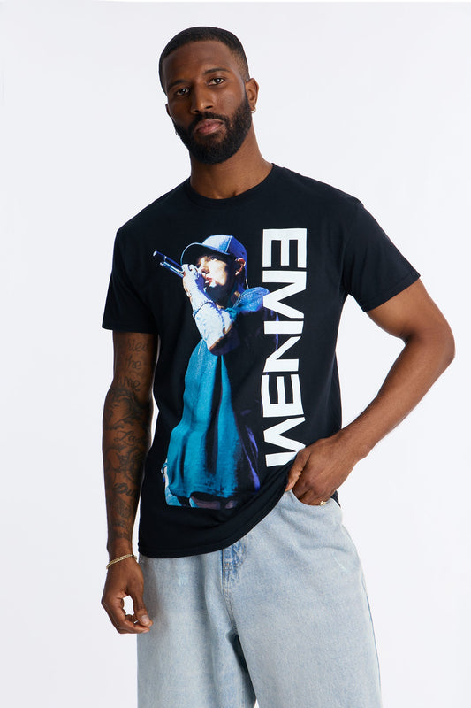 Eminem My Name Is Short Sleeve Tee - Black Fashion Nova