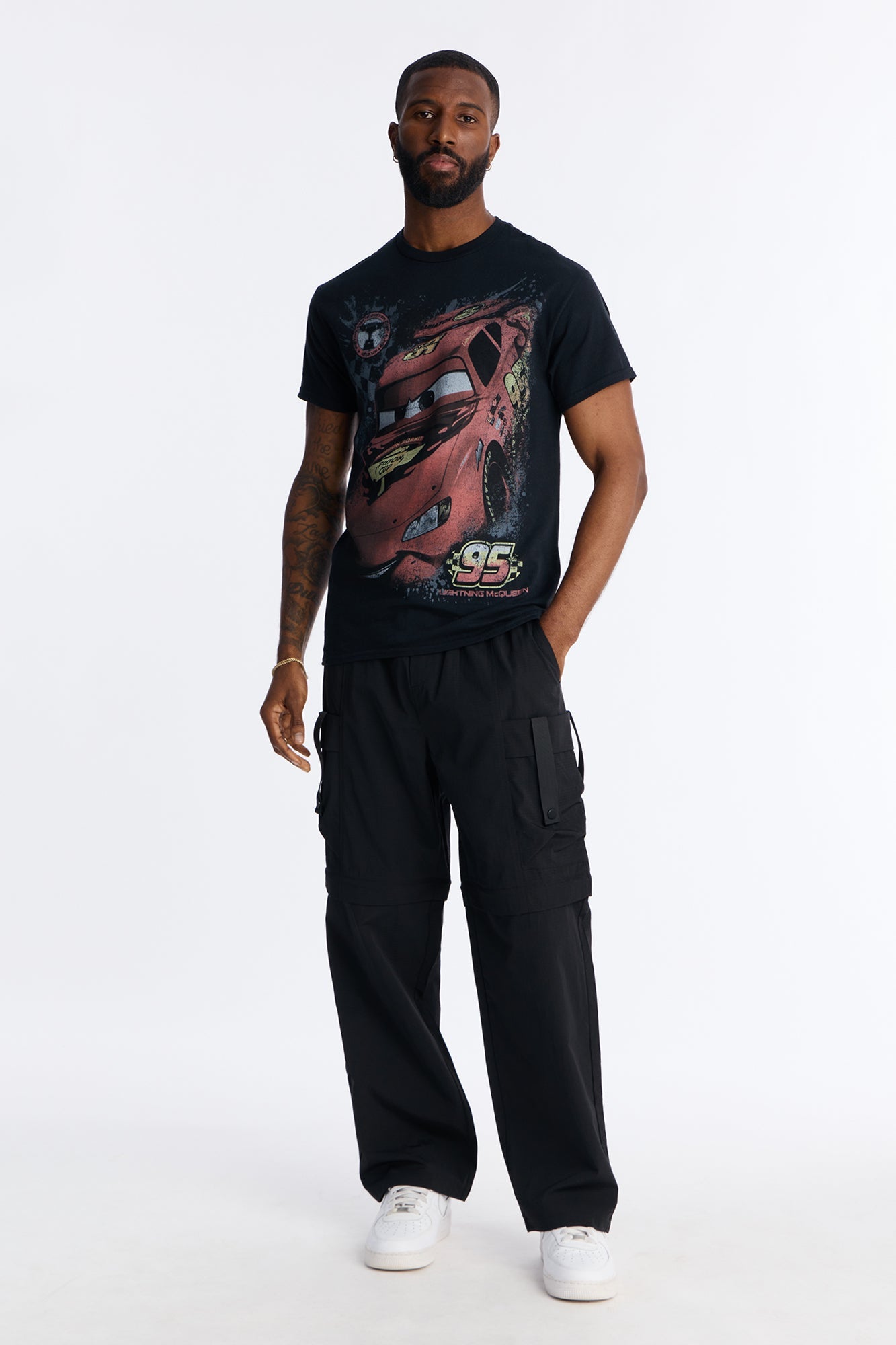 Disney Cars LMQ KACHOW! Short Sleeve Tee - Black Fashion Nova