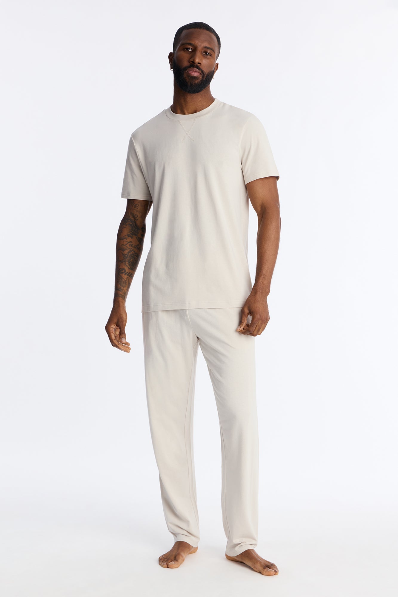 Essential Modal Lounge Short Sleeve Tee - Stone Fashion Nova