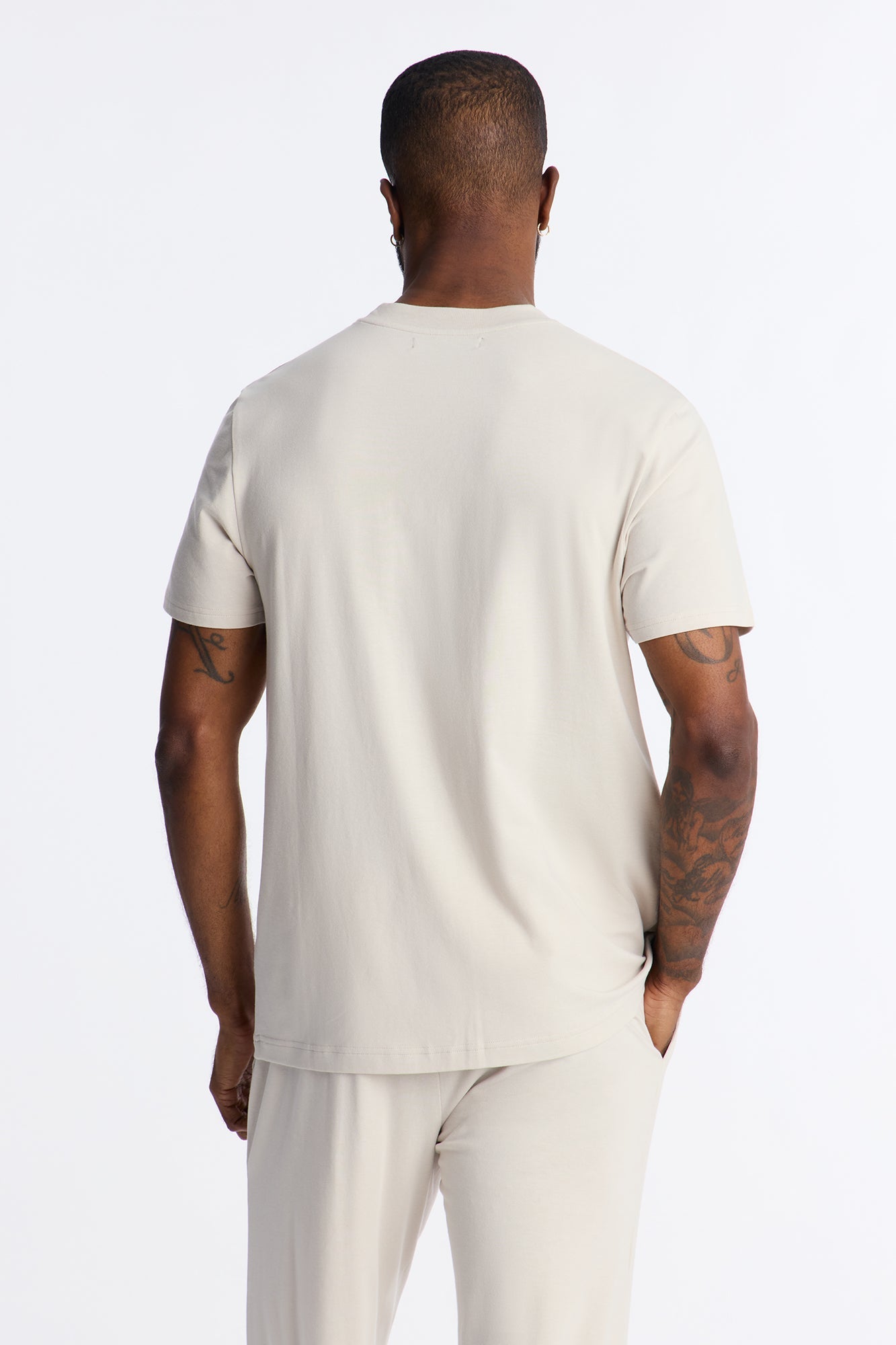 Essential Modal Lounge Short Sleeve Tee - Stone Fashion Nova