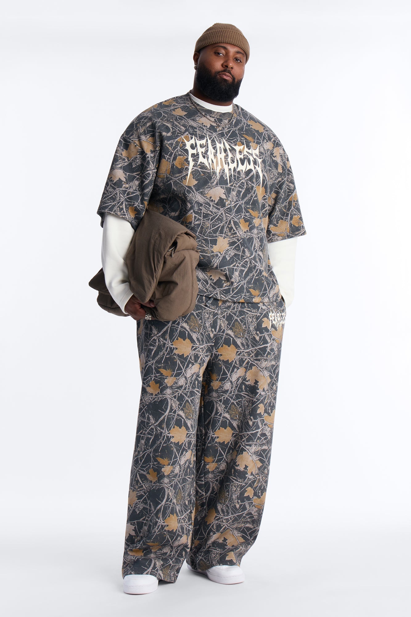 Fearless Camo Twofer Sweatshirt - Camouflage Fashion Nova