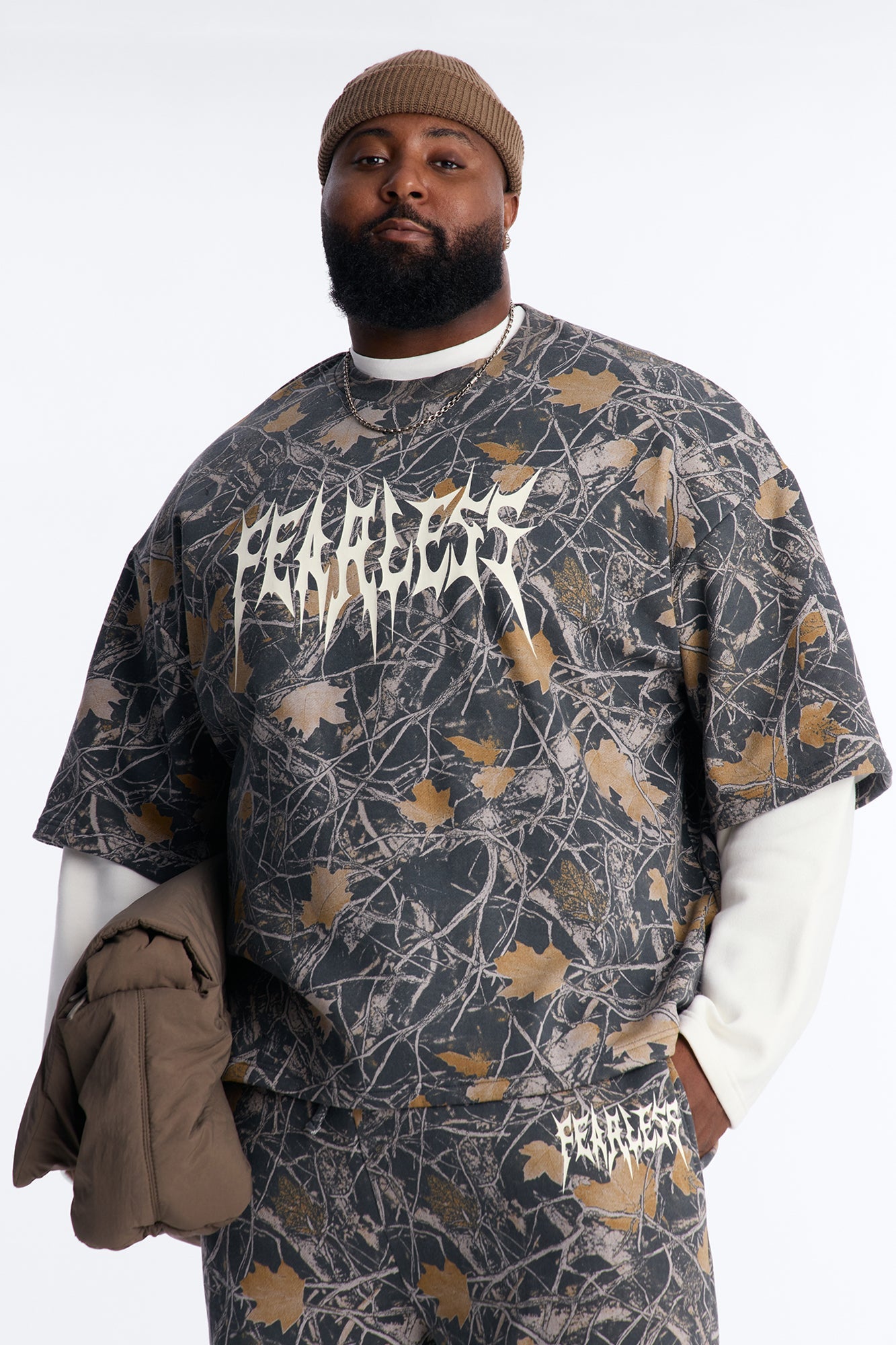Fearless Camo Twofer Sweatshirt - Camouflage Fashion Nova
