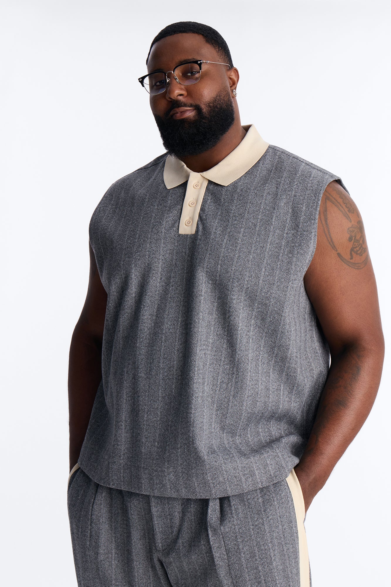 Doheny Sleeveless Polo - Grey Fashion Nova