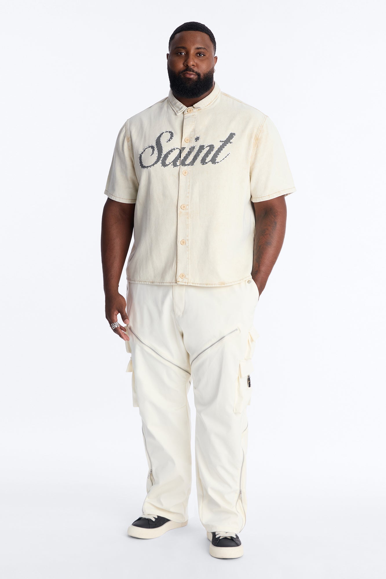 Saint Blaze Button Up Shirt - Tan Fashion Nova