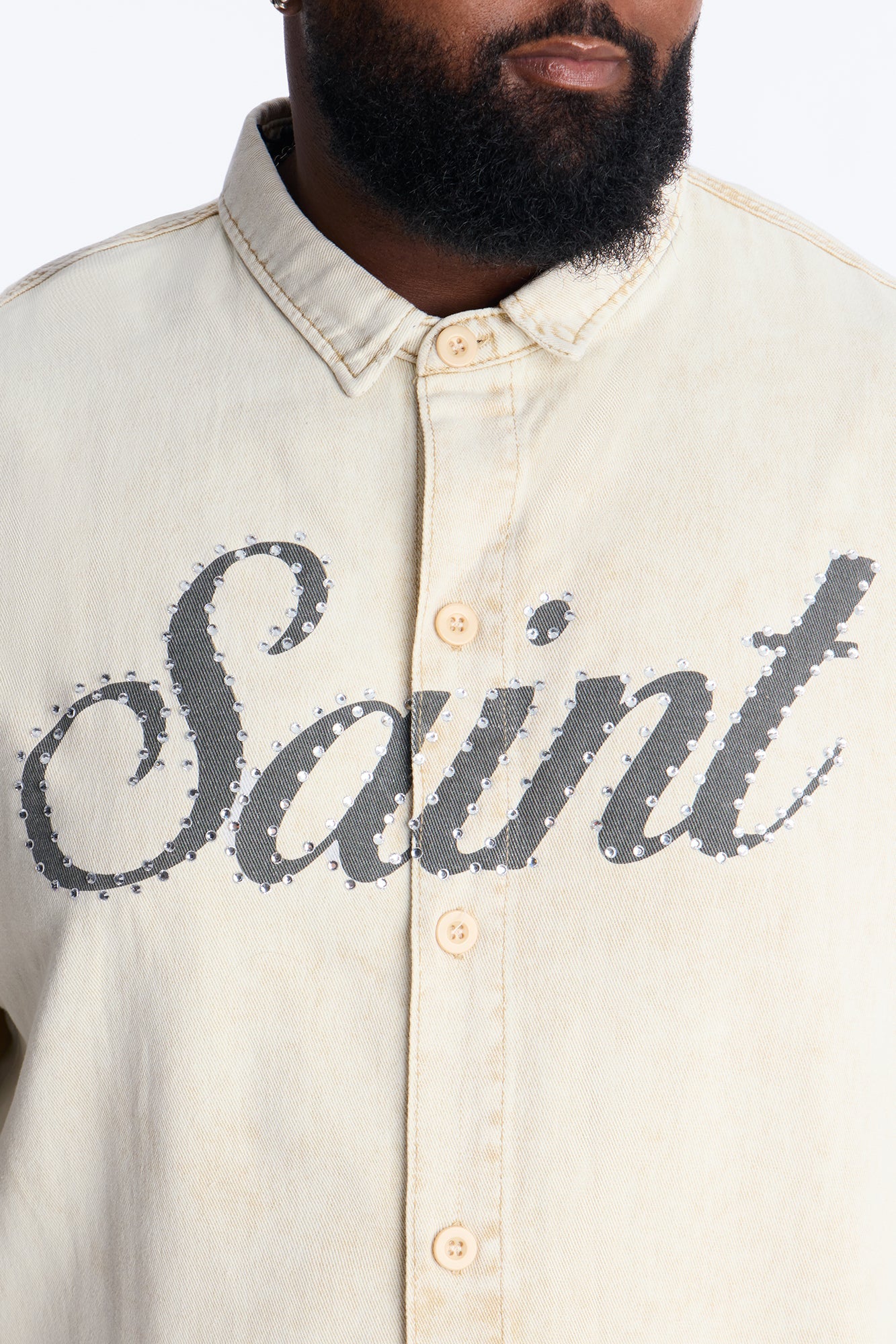 Saint Blaze Button Up Shirt - Tan Fashion Nova