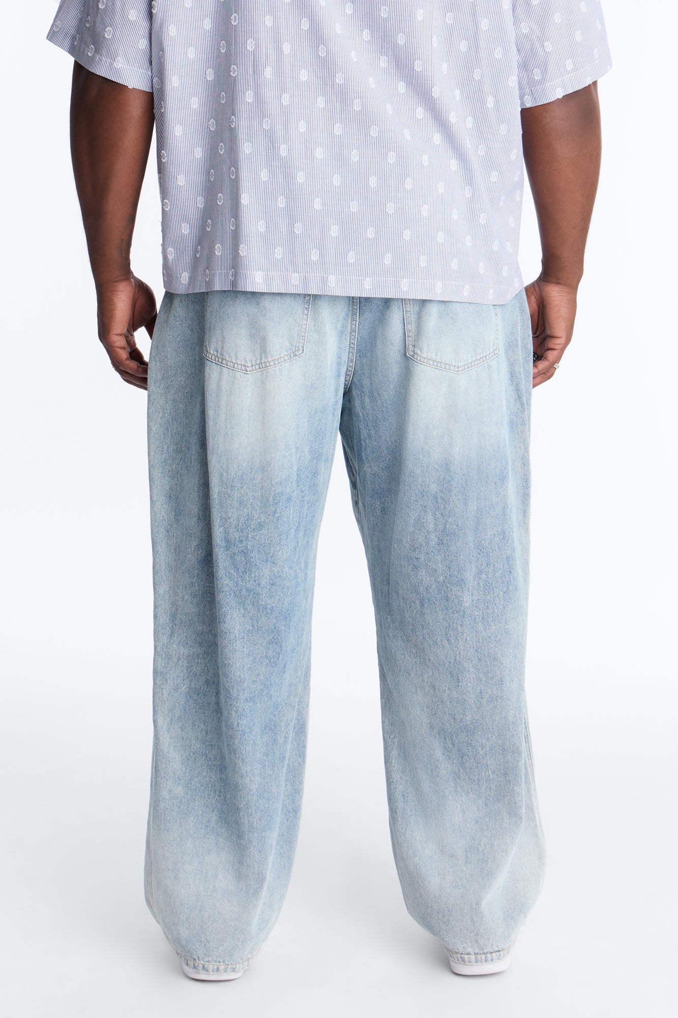 Baggy Decon Structured Jean - Light Blue Wash Fashion Nova