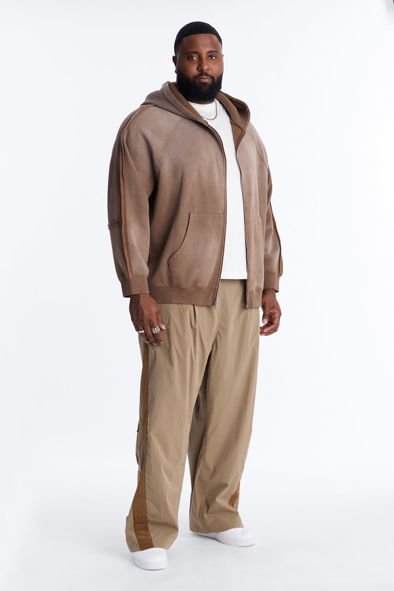 Wide Leg Rear All Over Pocket Tech Pant - Bronze Fashion Nova