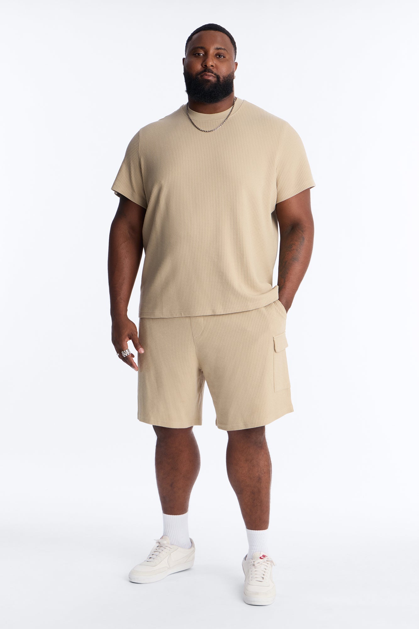 Culver City Waffle Knit Tee - Stone Fashion Nova