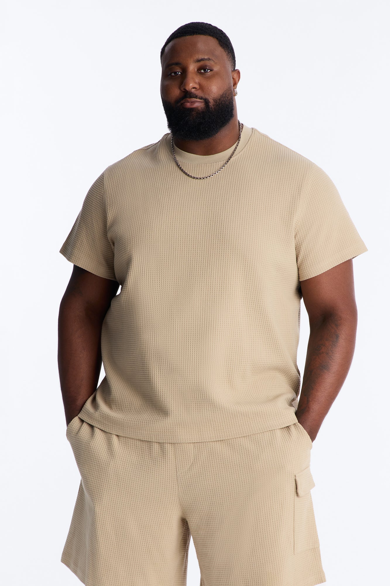 Culver City Waffle Knit Tee - Stone Fashion Nova