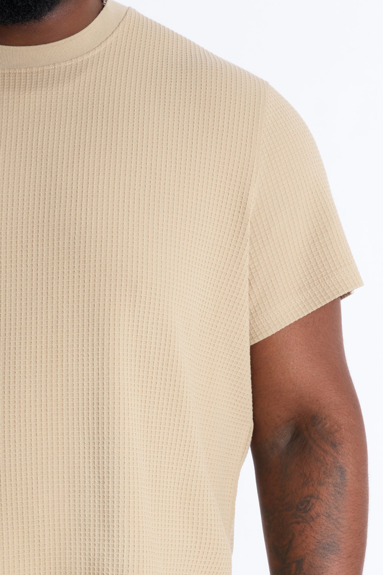 Culver City Waffle Knit Tee - Stone Fashion Nova