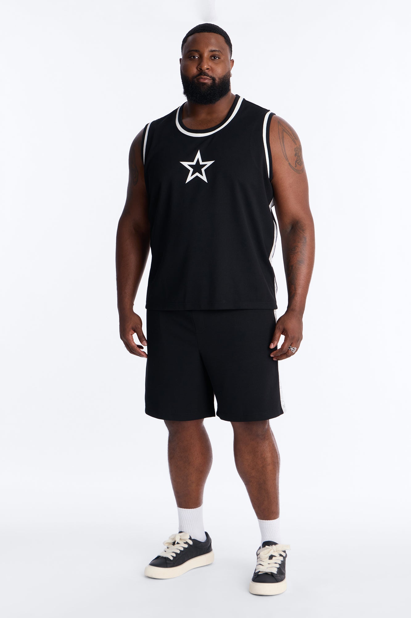 Relaxed All Stars Elevated Jersey Short - Black Fashion Nova