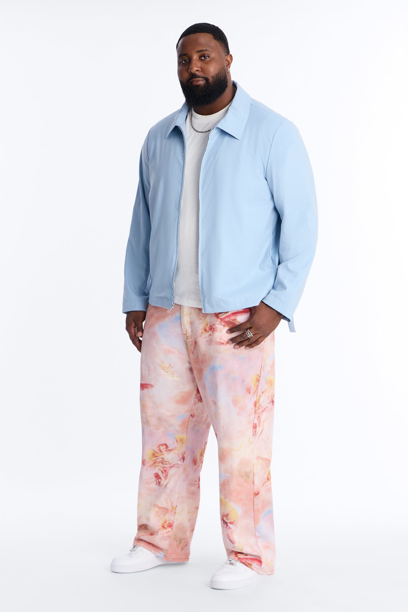 Baggy Angels Within The Clouds Jean - Pink Fashion Nova