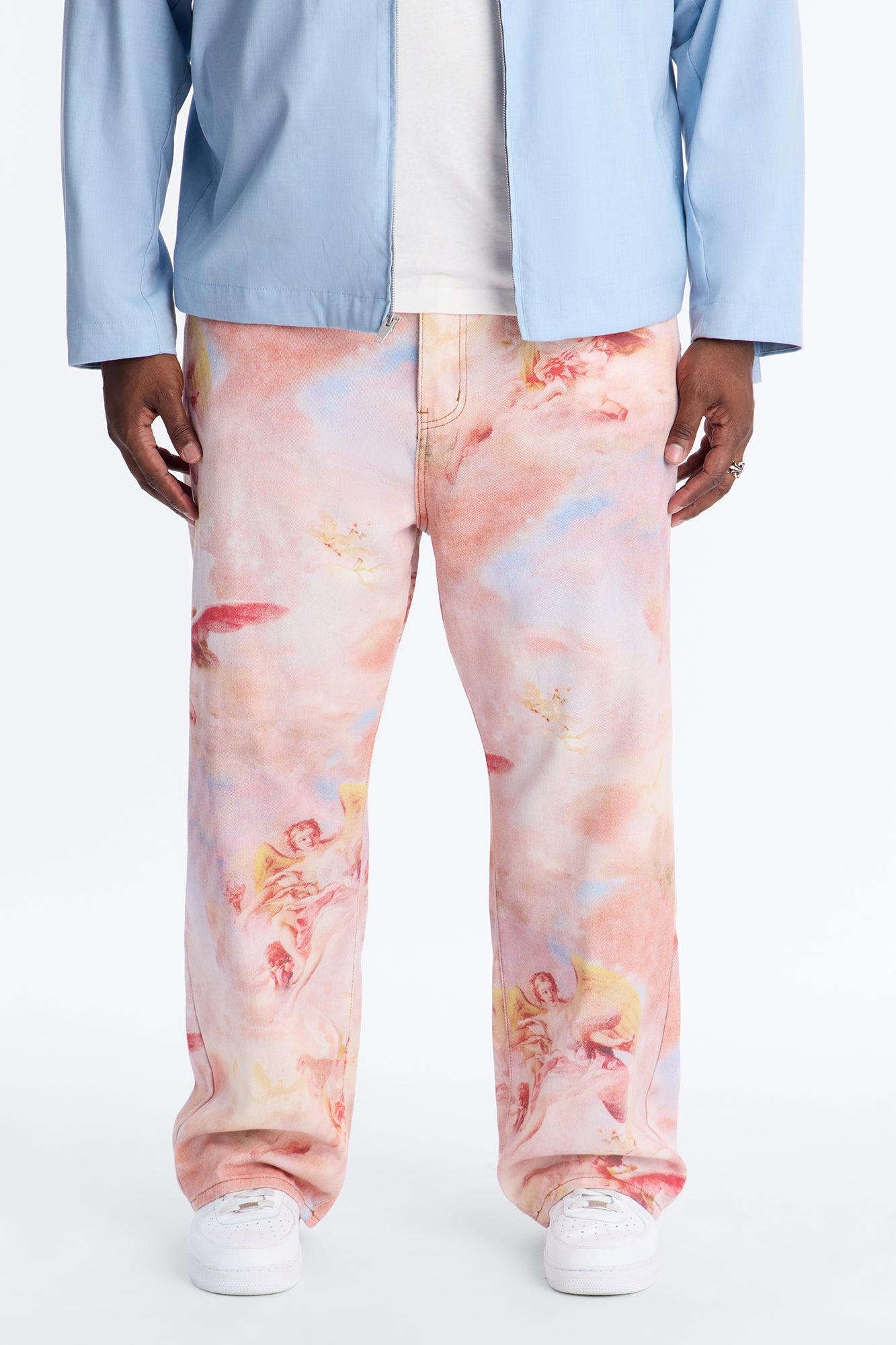 Baggy Angels Within The Clouds Jean - Pink Fashion Nova