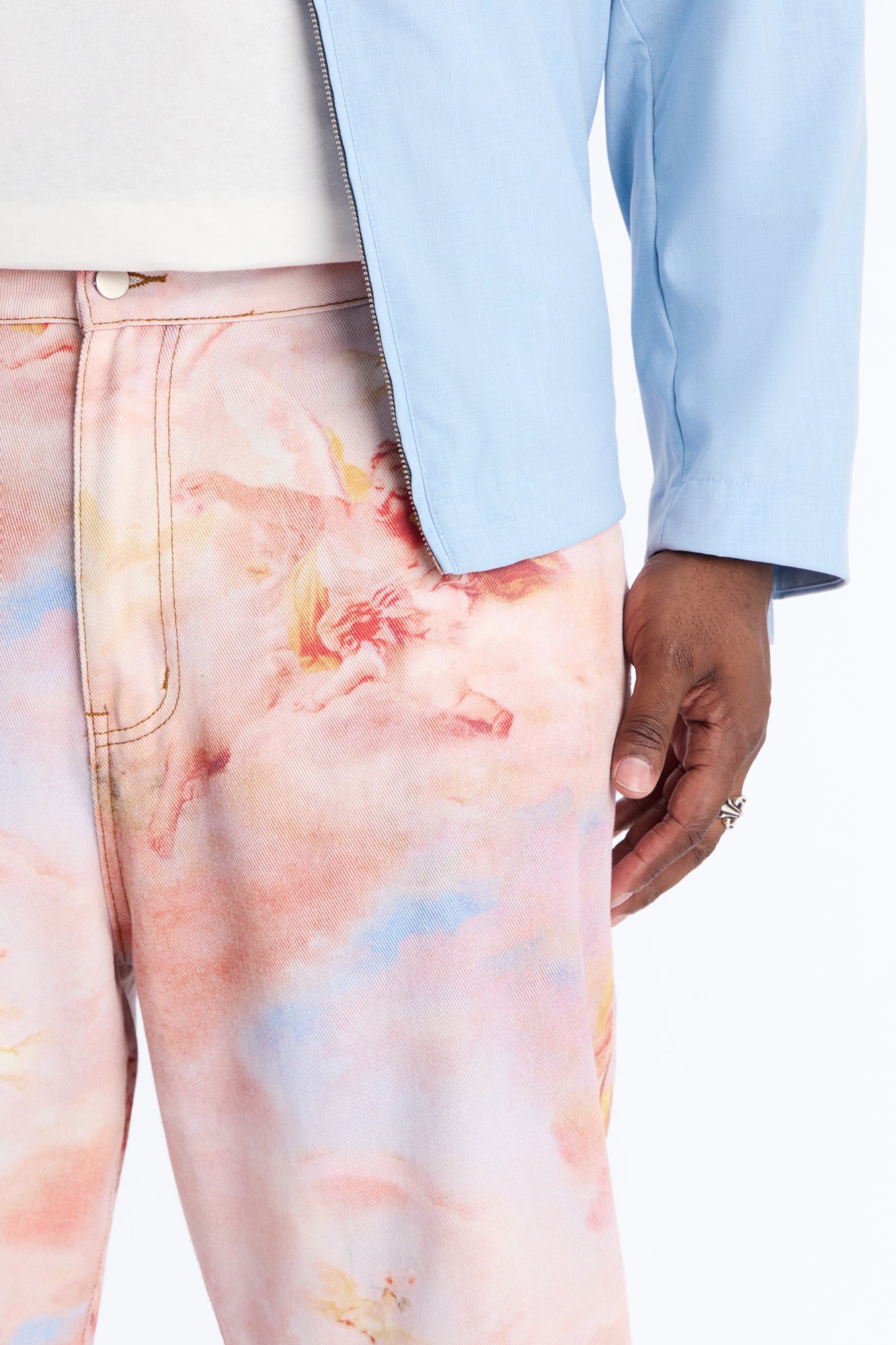 Baggy Angels Within The Clouds Jean - Pink Fashion Nova