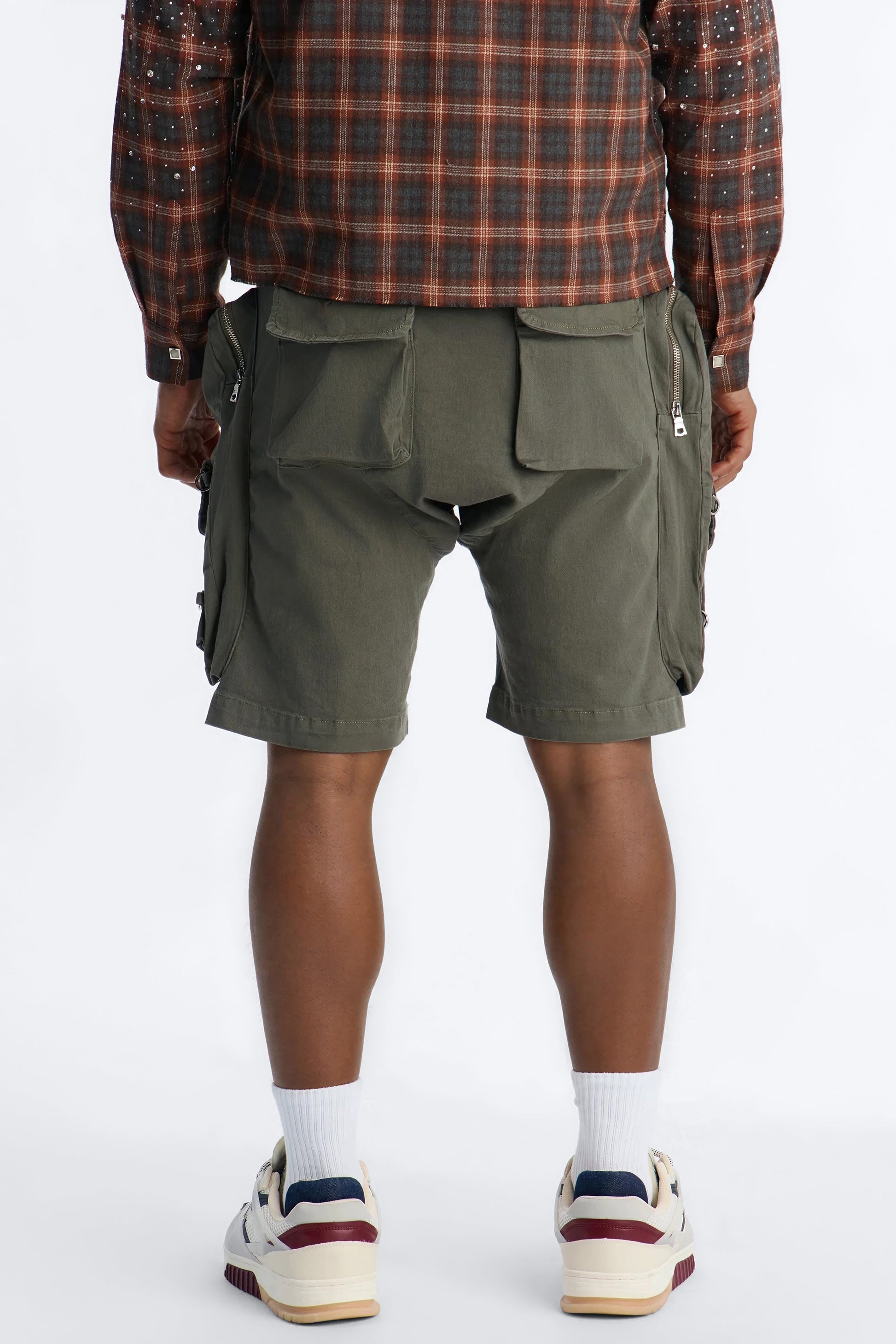 Oversized Maxed Out Utility Pocket Short - Olive Fashion Nova