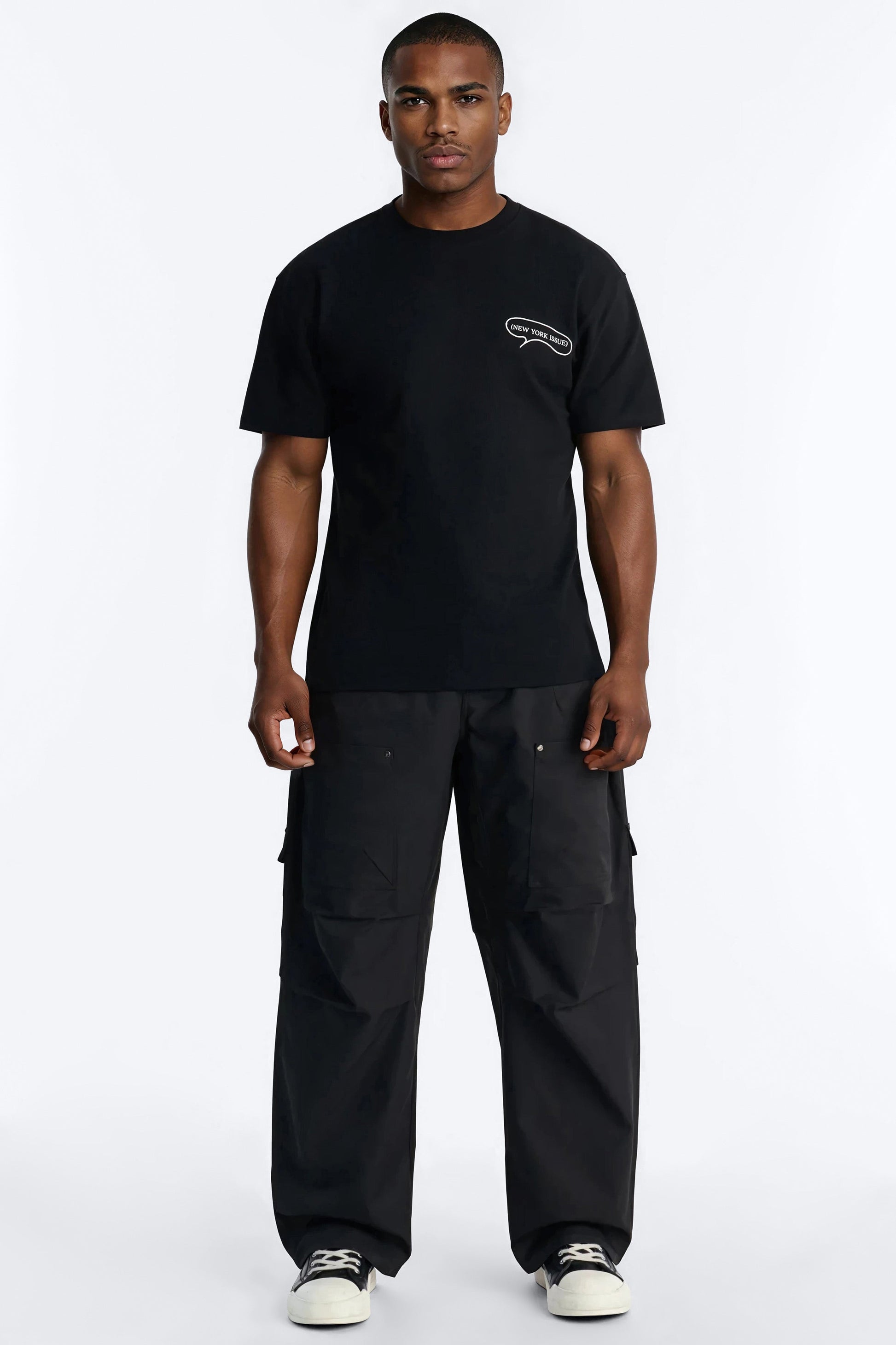 Barrel Fit Node Cargo Pant - Black Fashion Nova