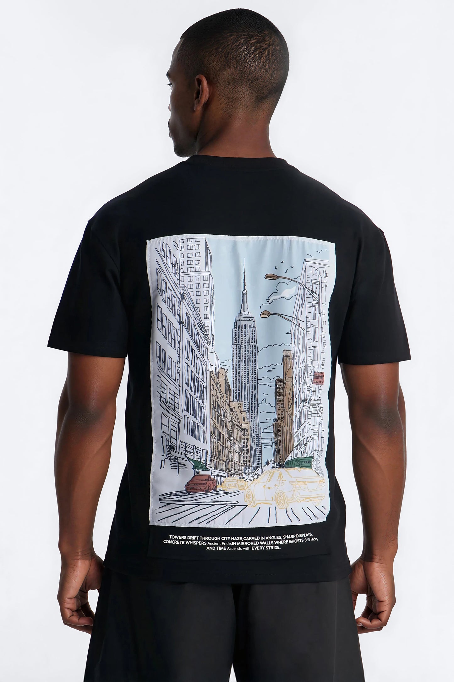 Busy Streets Of NYC Short Sleeve Tee - Black Fashion Nova
