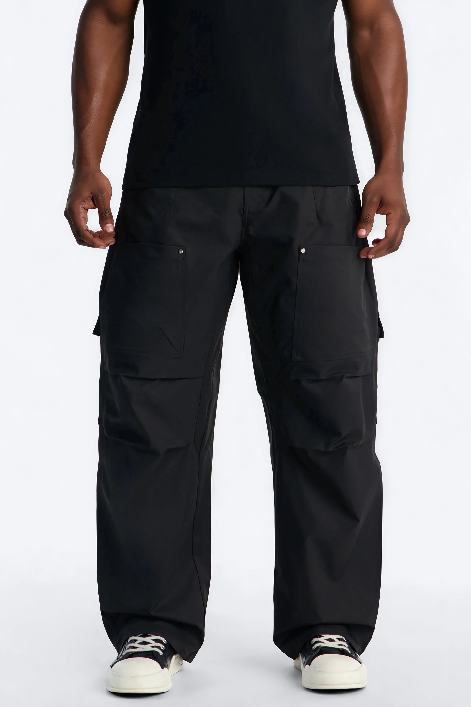 Barrel Fit Node Cargo Pant - Black Fashion Nova