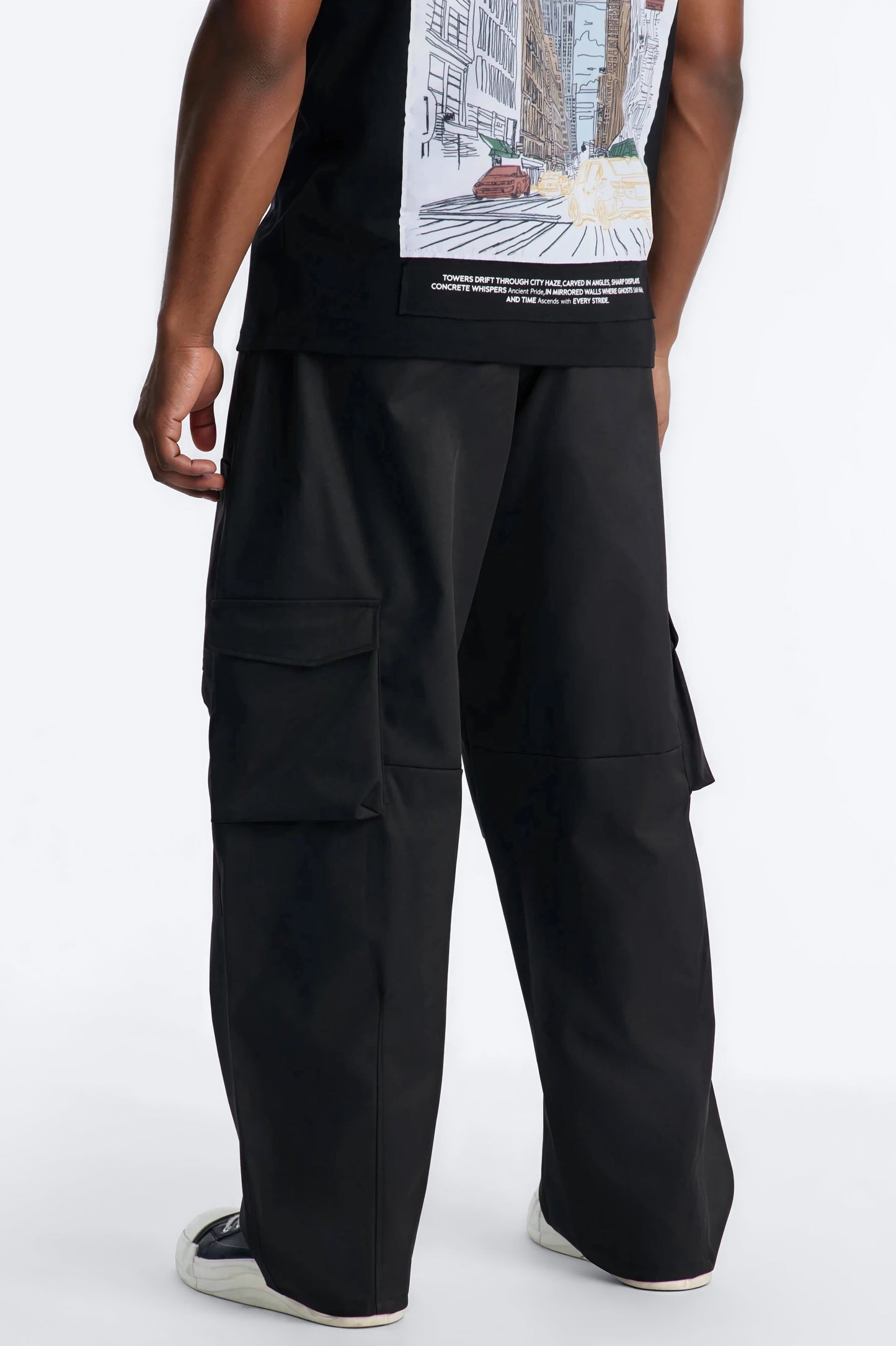 Barrel Fit Node Cargo Pant - Black Fashion Nova