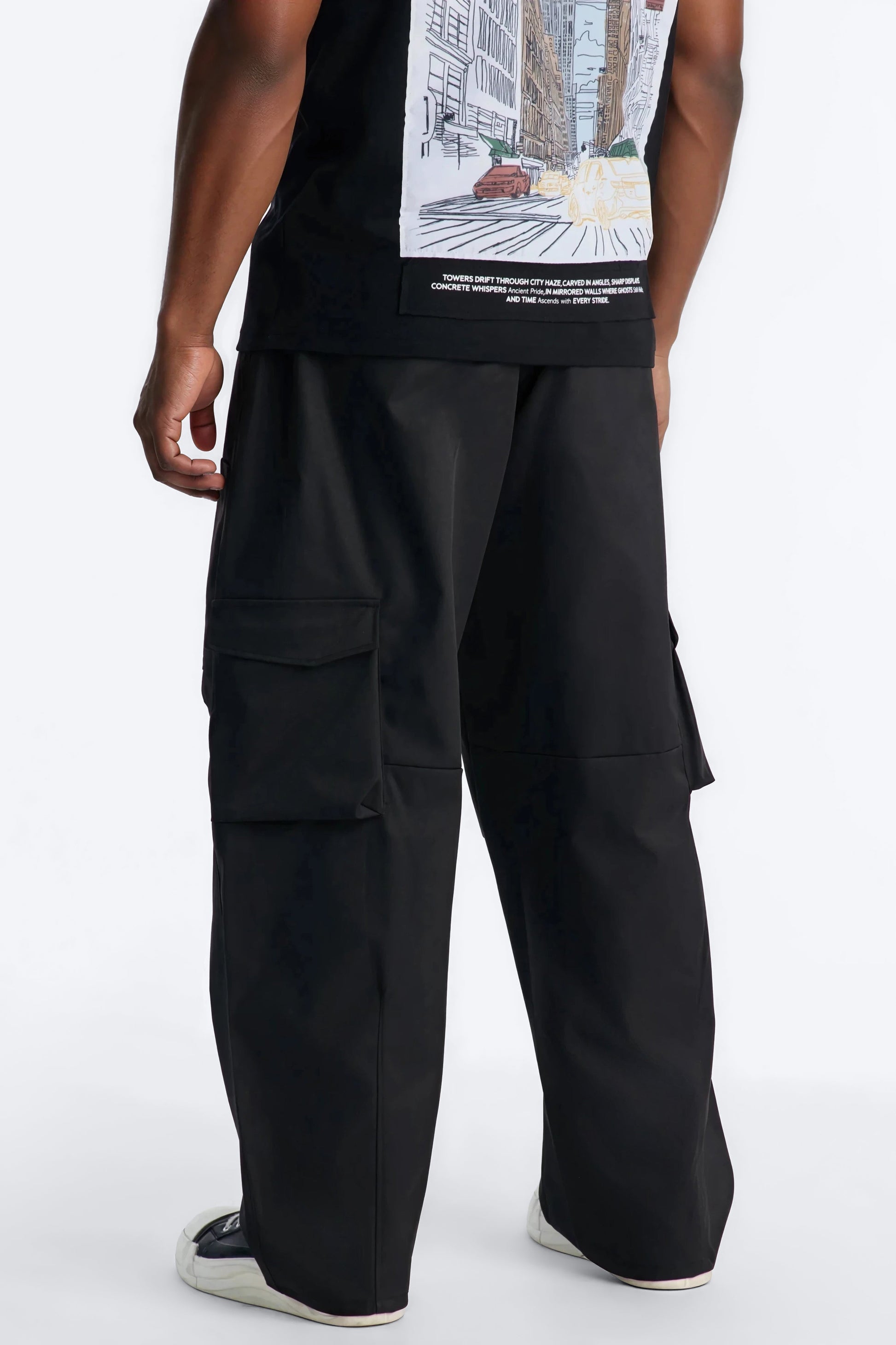 Barrel Fit Node Cargo Pant - Black Fashion Nova