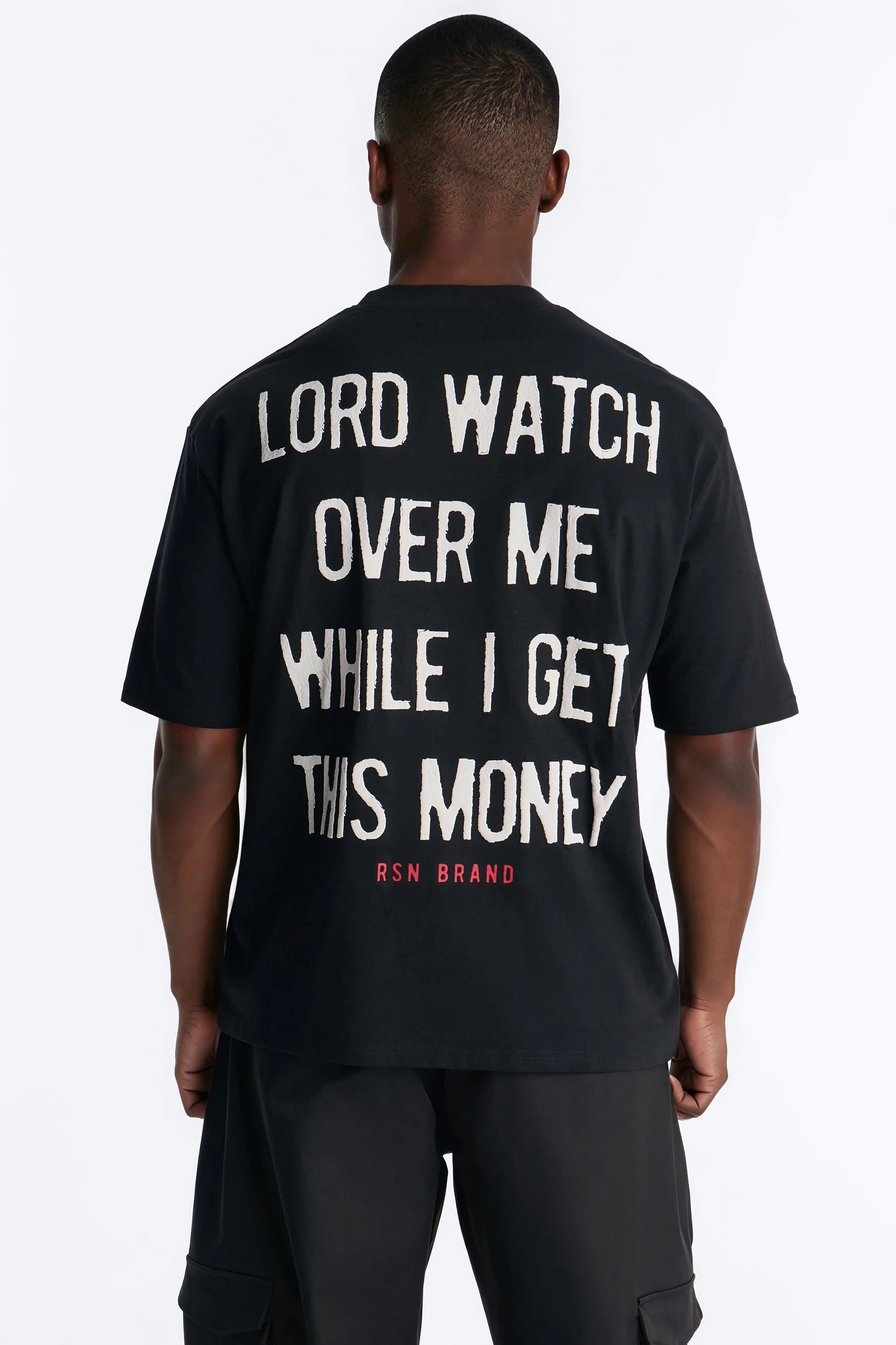 Have Mercy Glitter Print Short Sleeve Tee - Black Fashion Nova