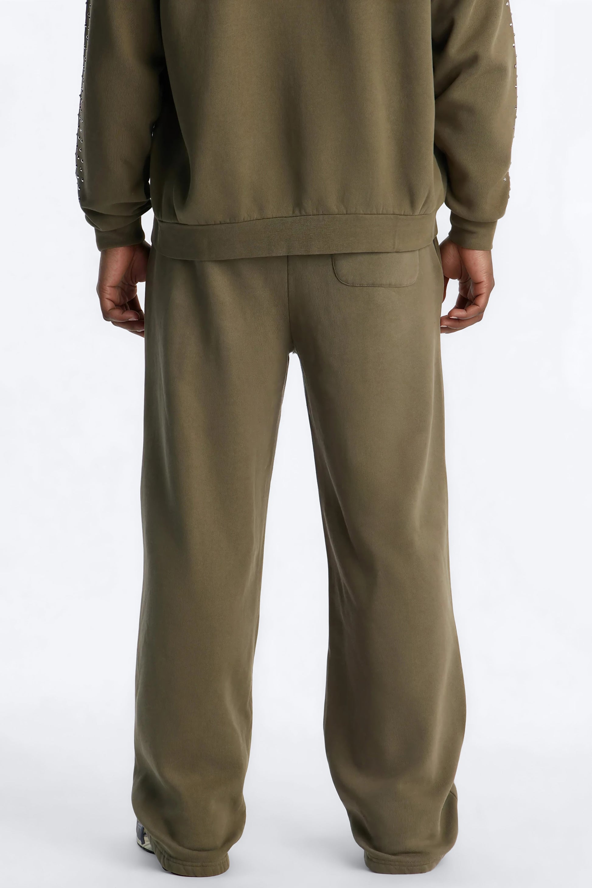 Tribal Rhinestone Sweatpants - Olive Fashion Nova