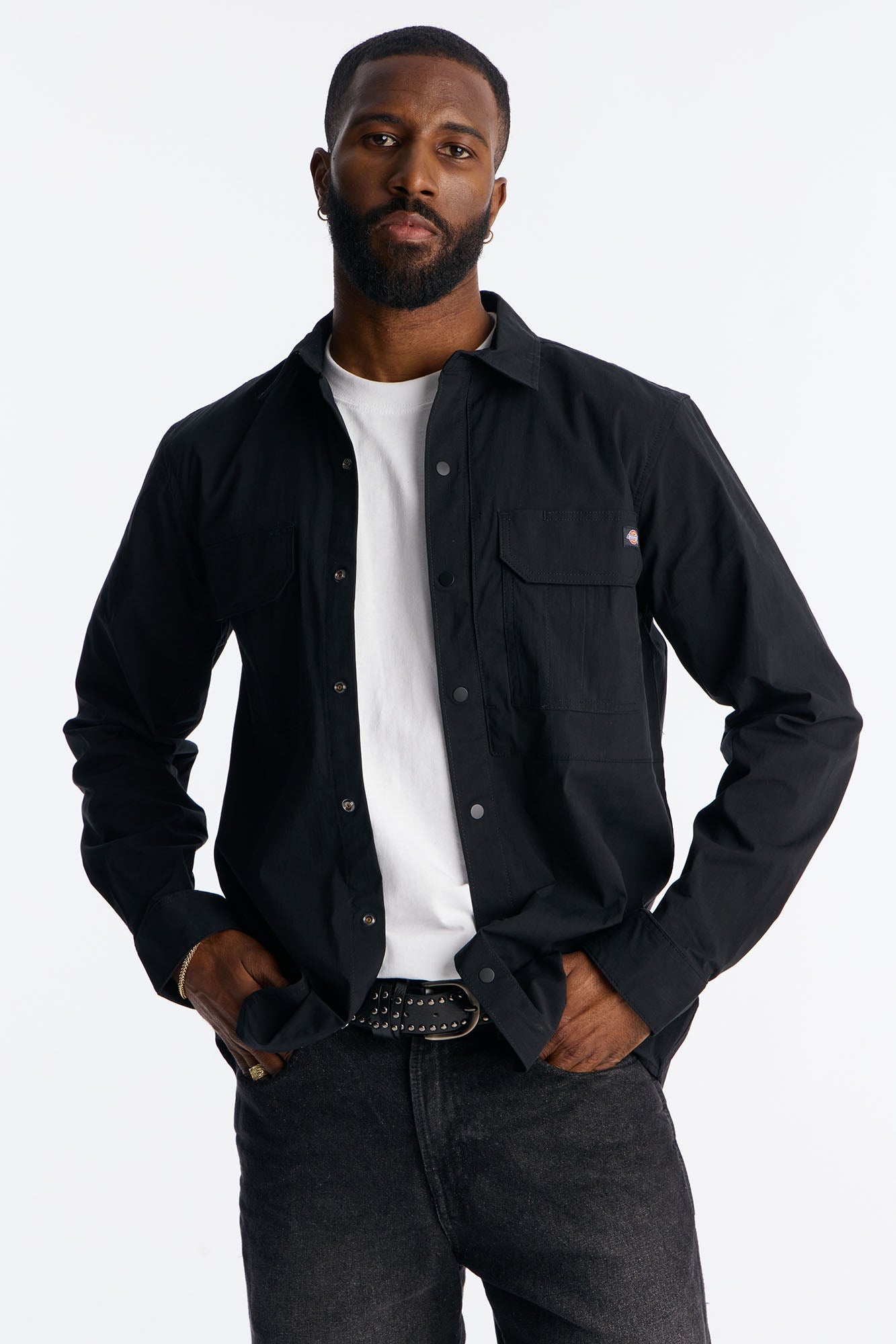 Dickies Utility Long Sleeve Work Shirt - Black Fashion Nova