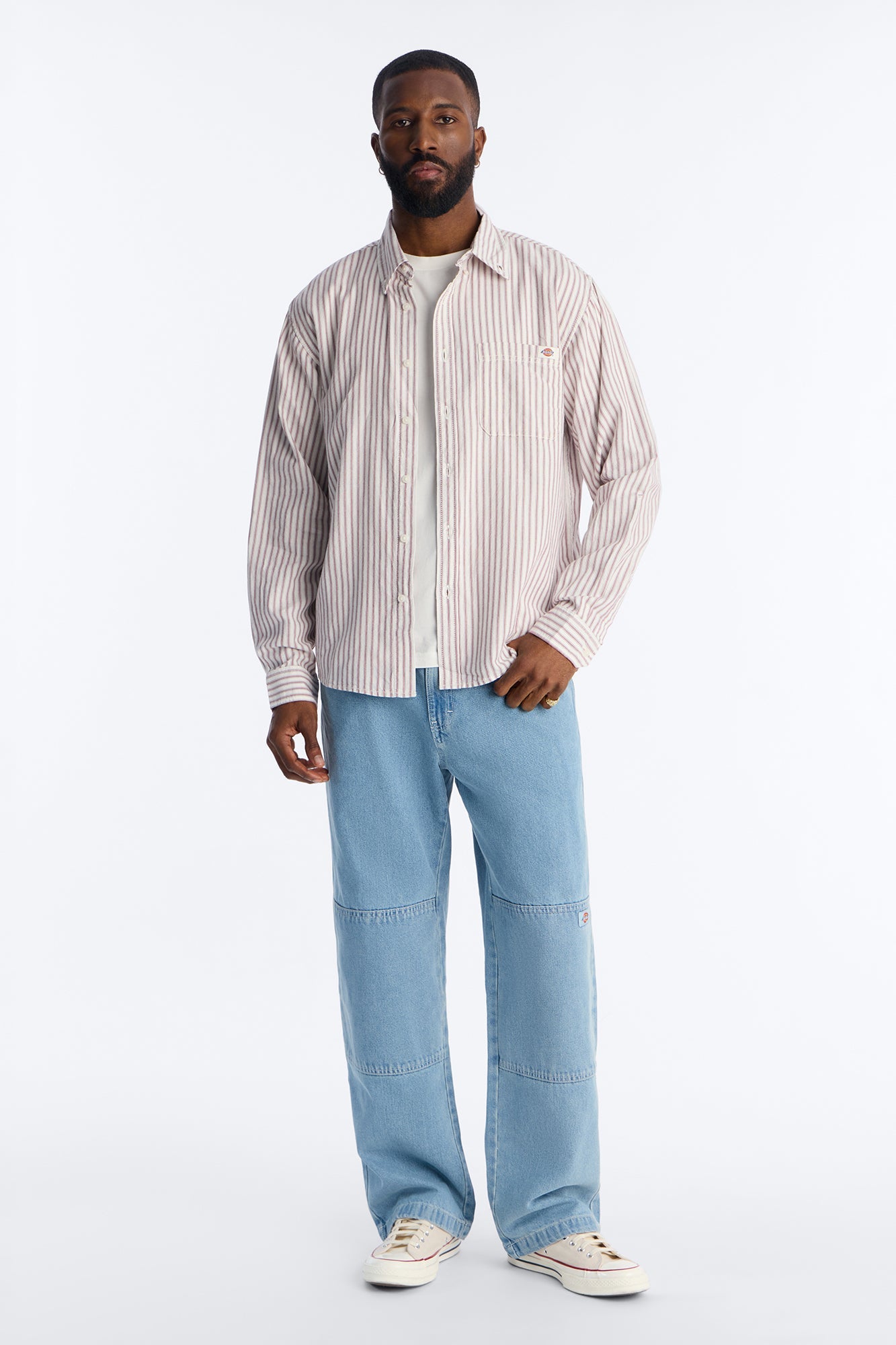 Dickies Gallatin Long Sleeve Shirt - White Fashion Nova