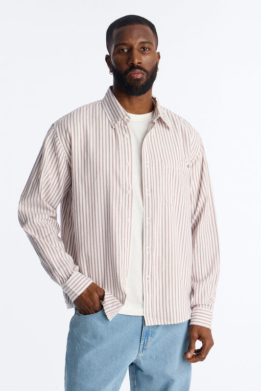 Dickies Gallatin Long Sleeve Shirt - White Fashion Nova