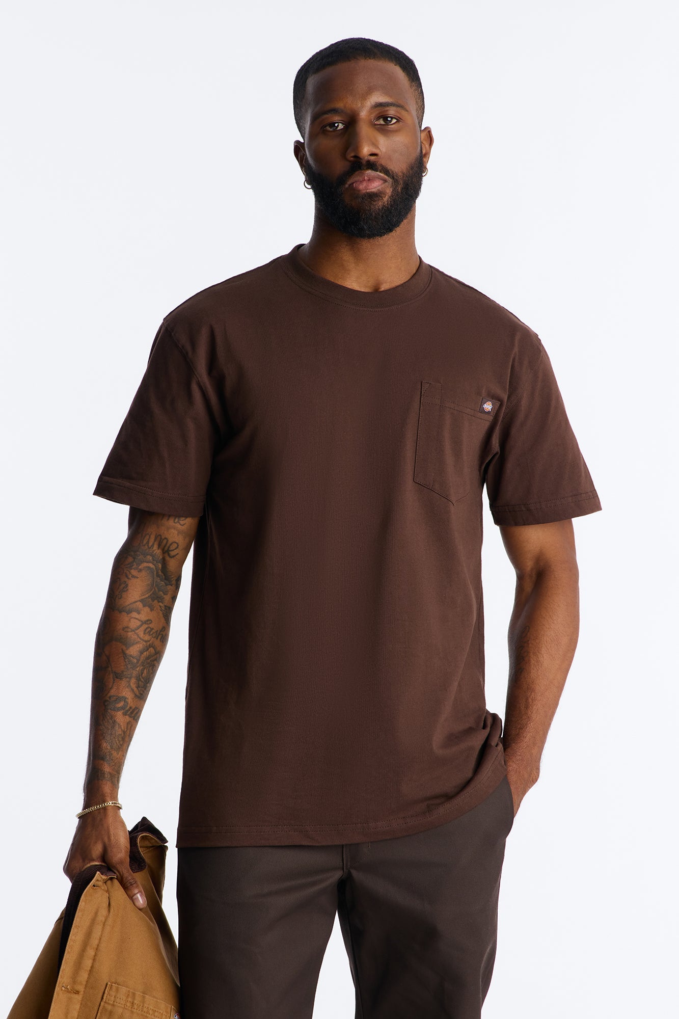 Dickies Heavyweight Short Sleeve Pocket Tee - Brown Fashion Nova
