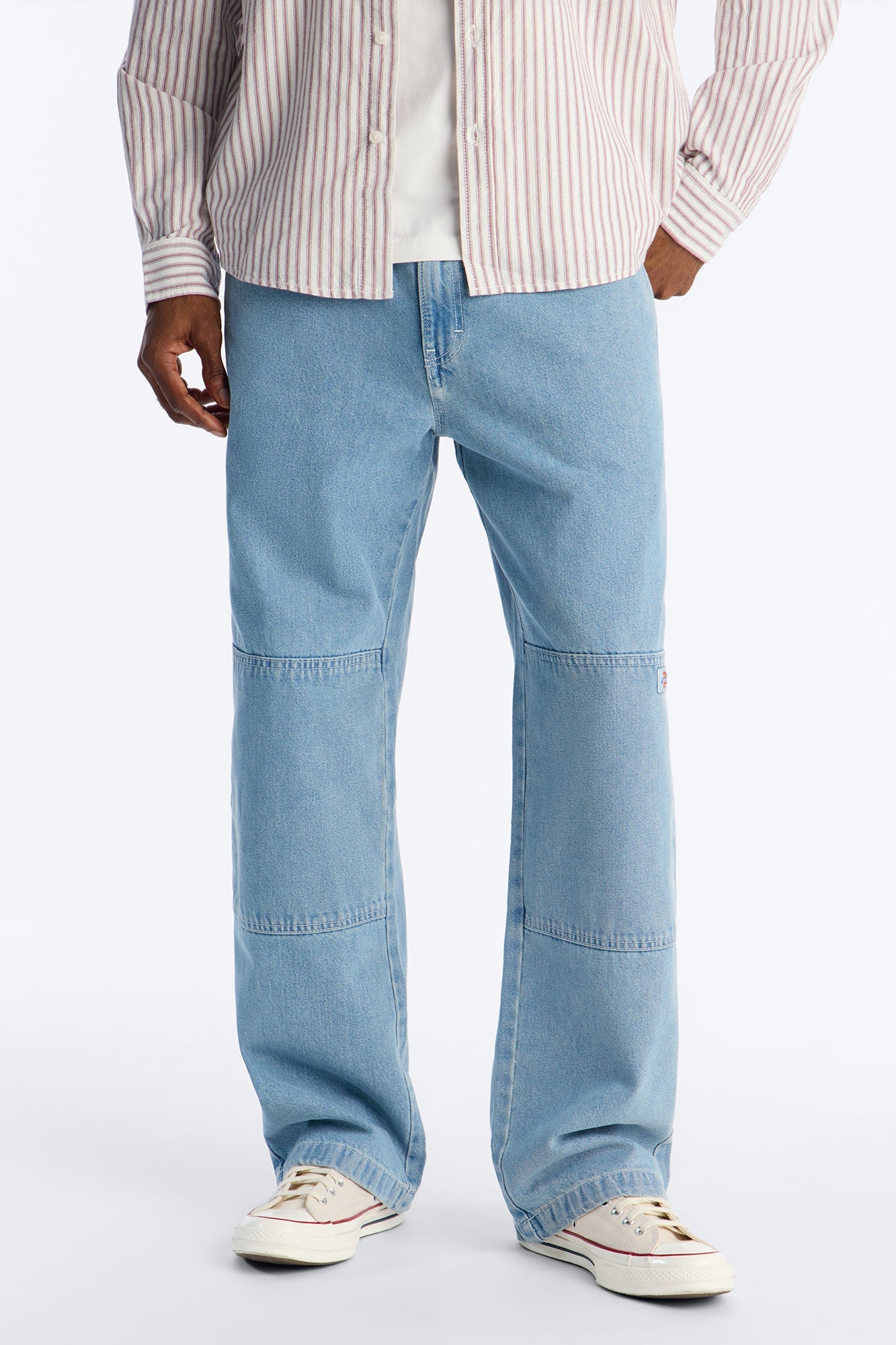 Dickies Loose Fit Double Knee Jean - Light Blue Wash Fashion Nova