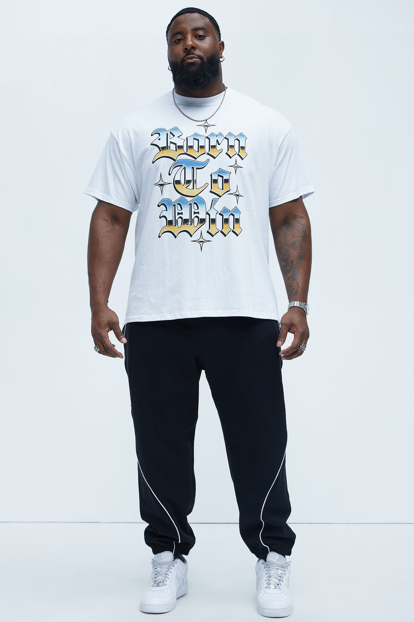 Tyson Piping Relaxed Jogger - Black Fashion Nova