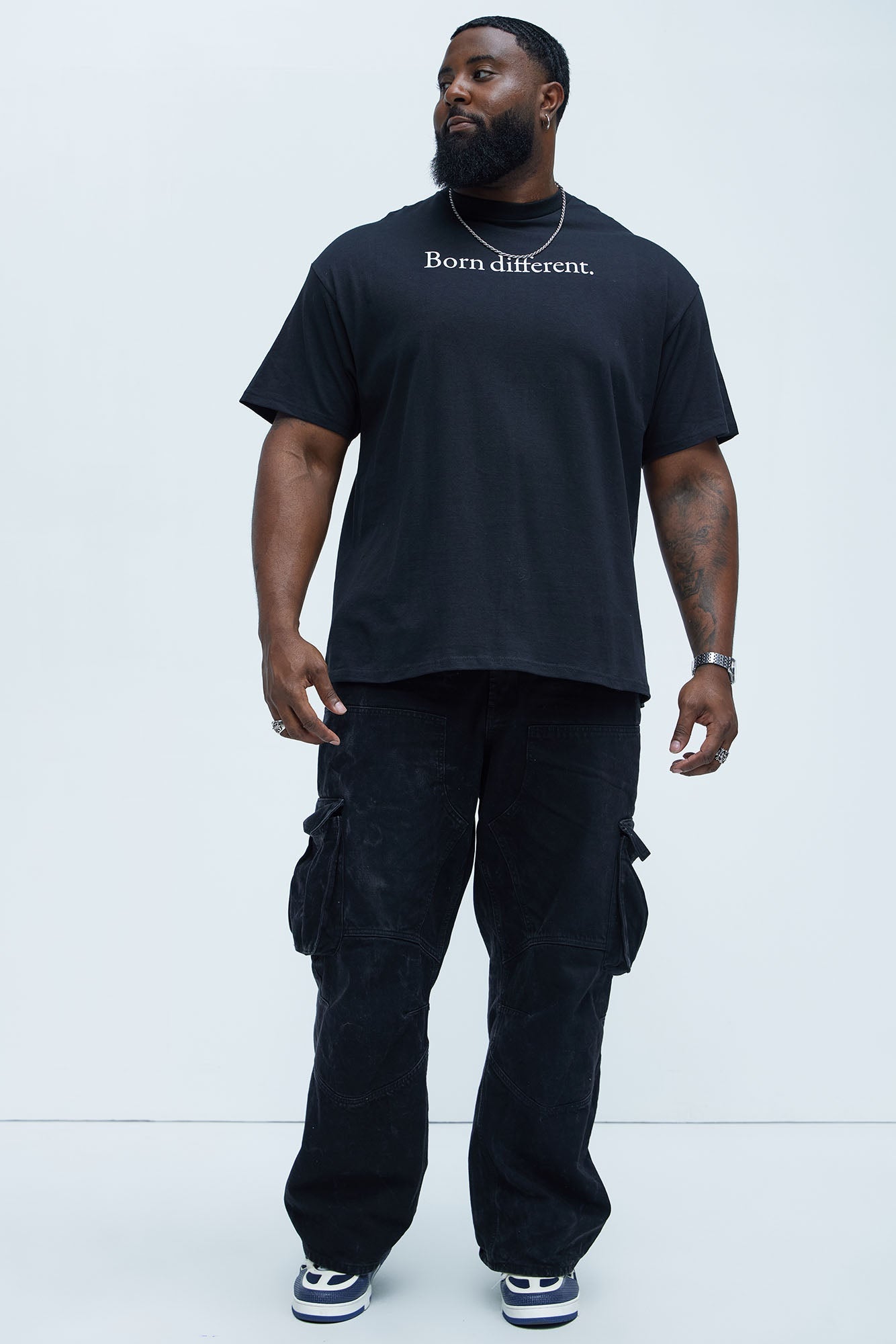 Born Different Short Sleeve Tee - Black Fashion Nova