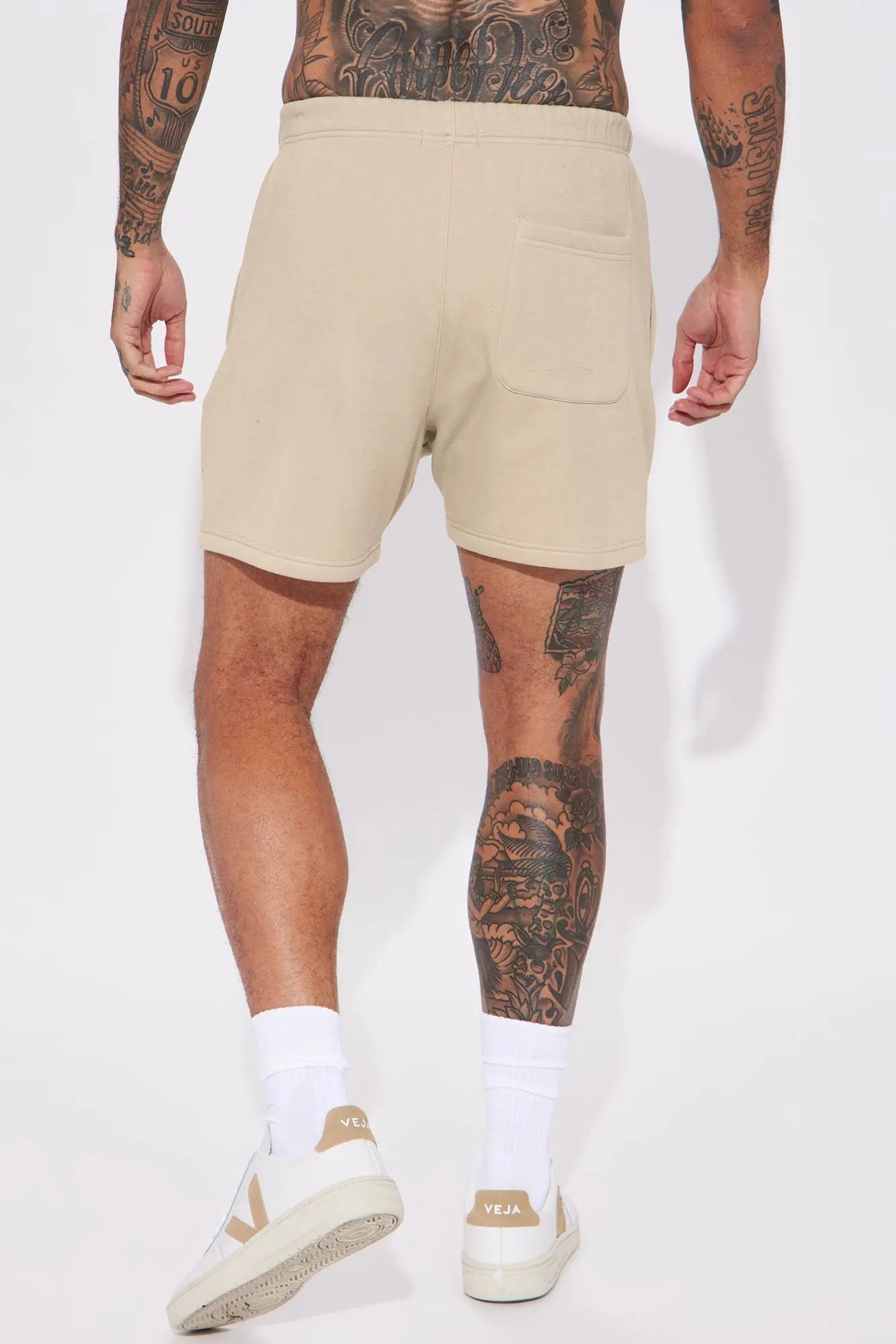 Tyson Oversize Heavyweight Sweat Shorts - Taupe Fashion Nova