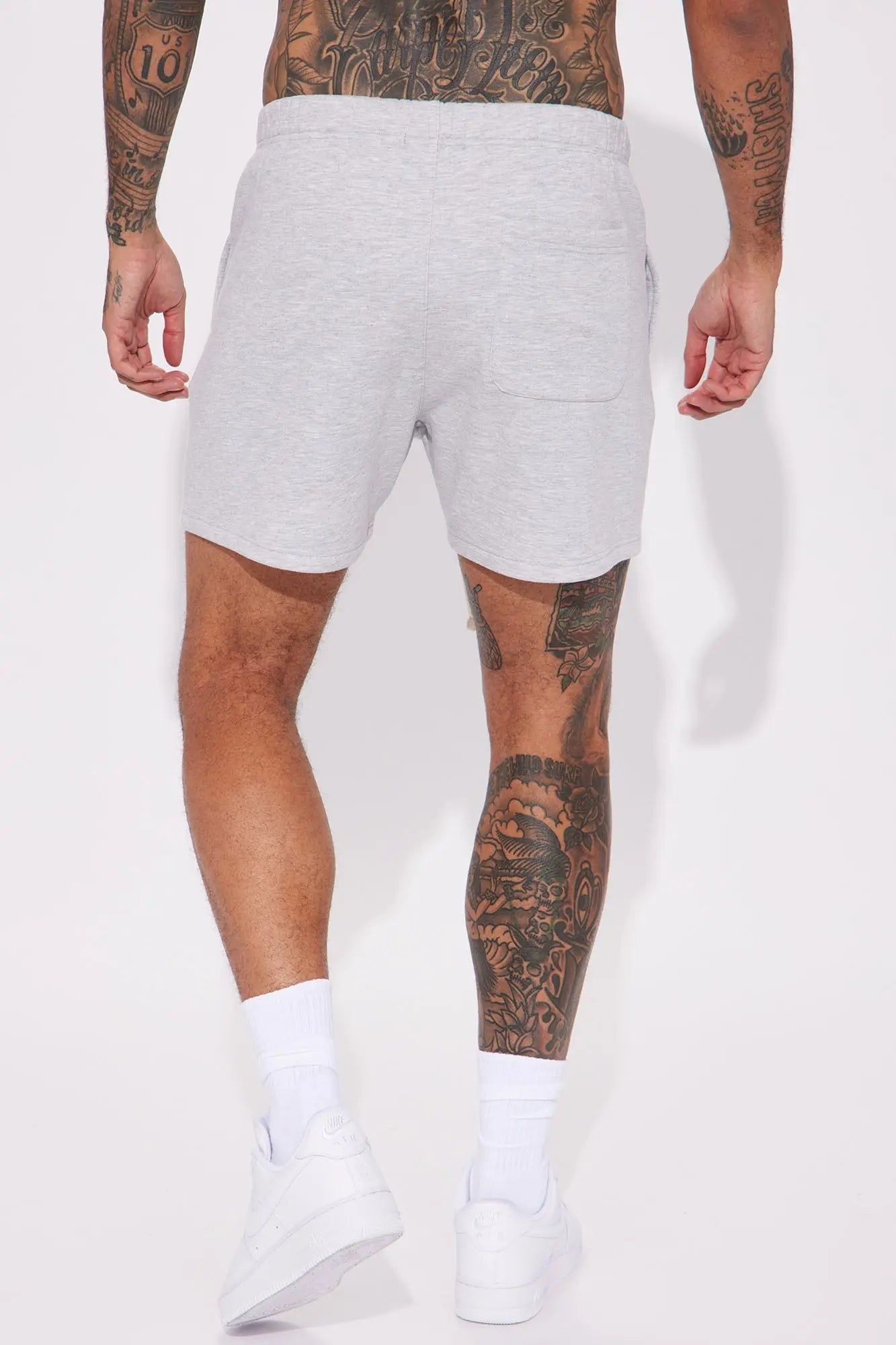 Tyson Oversize Heavyweight Sweat Shorts - Heather Grey Fashion Nova