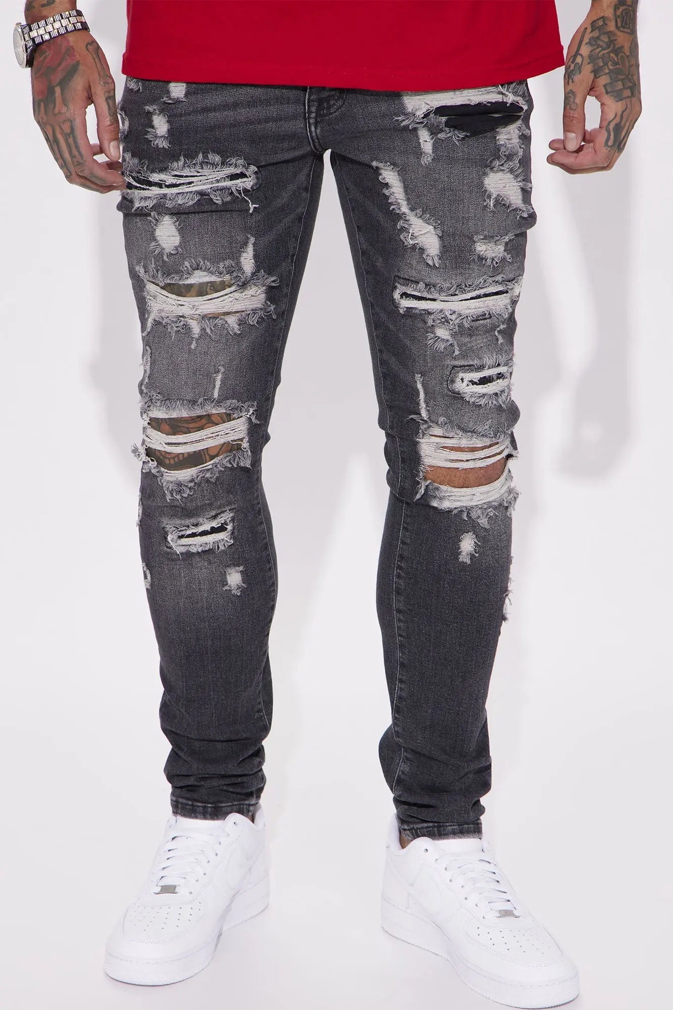Ready To Unwind Stacked Skinny Jeans - Black Wash Fashion Nova