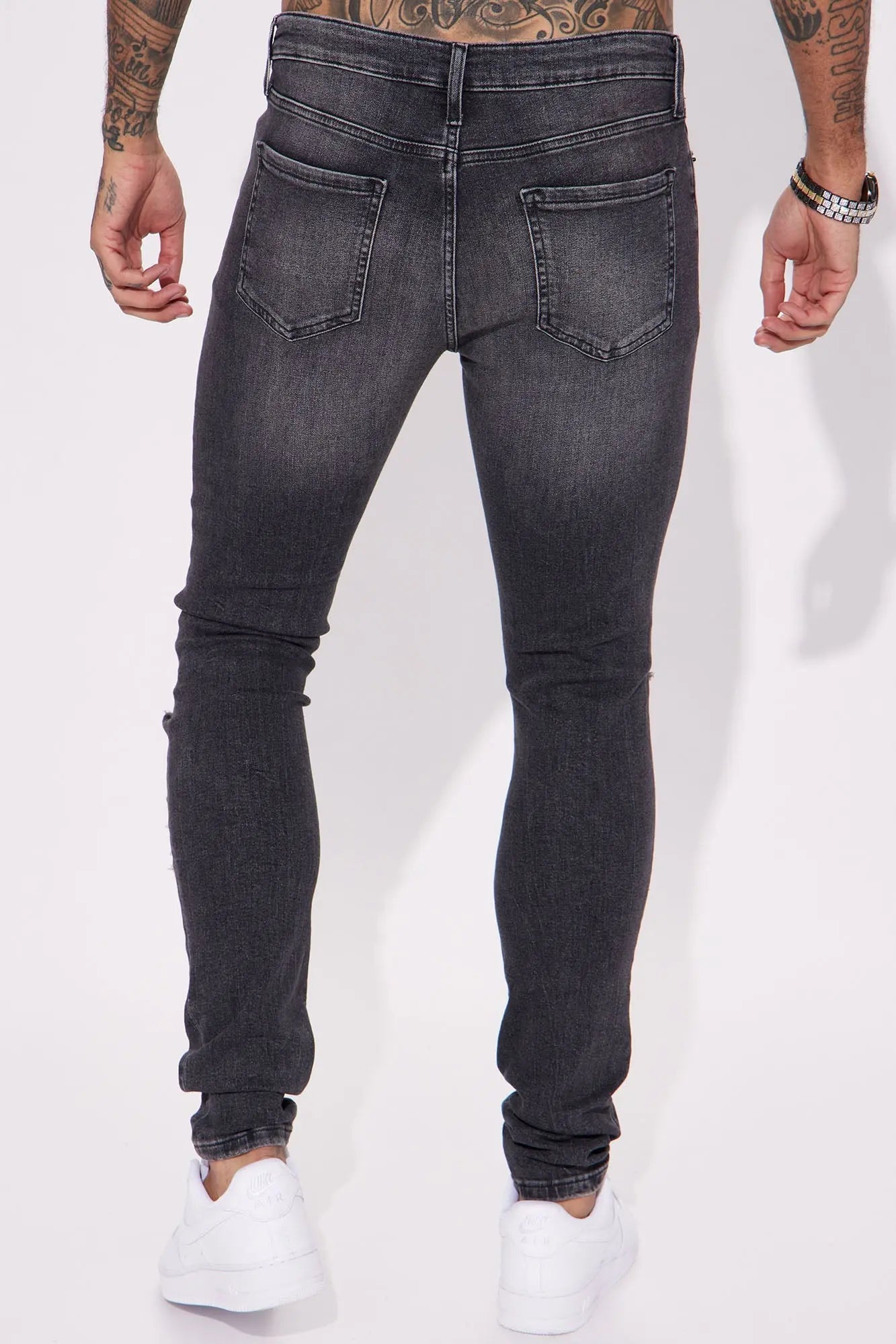 Ready To Unwind Stacked Skinny Jeans - Black Wash Fashion Nova