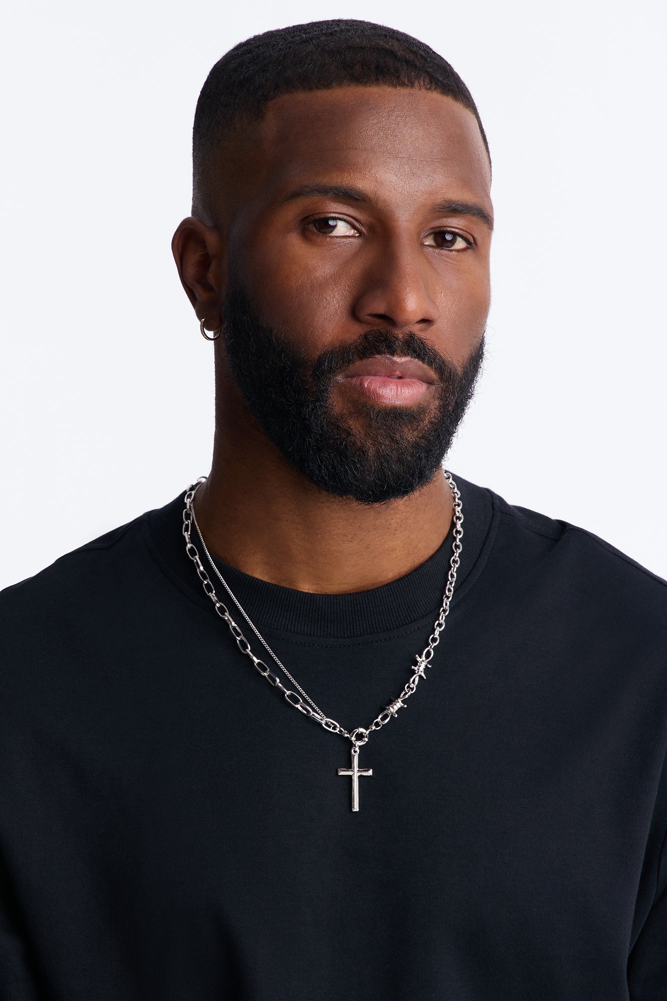 Crown of Thorns Chain Necklace - Silver Fashion Nova