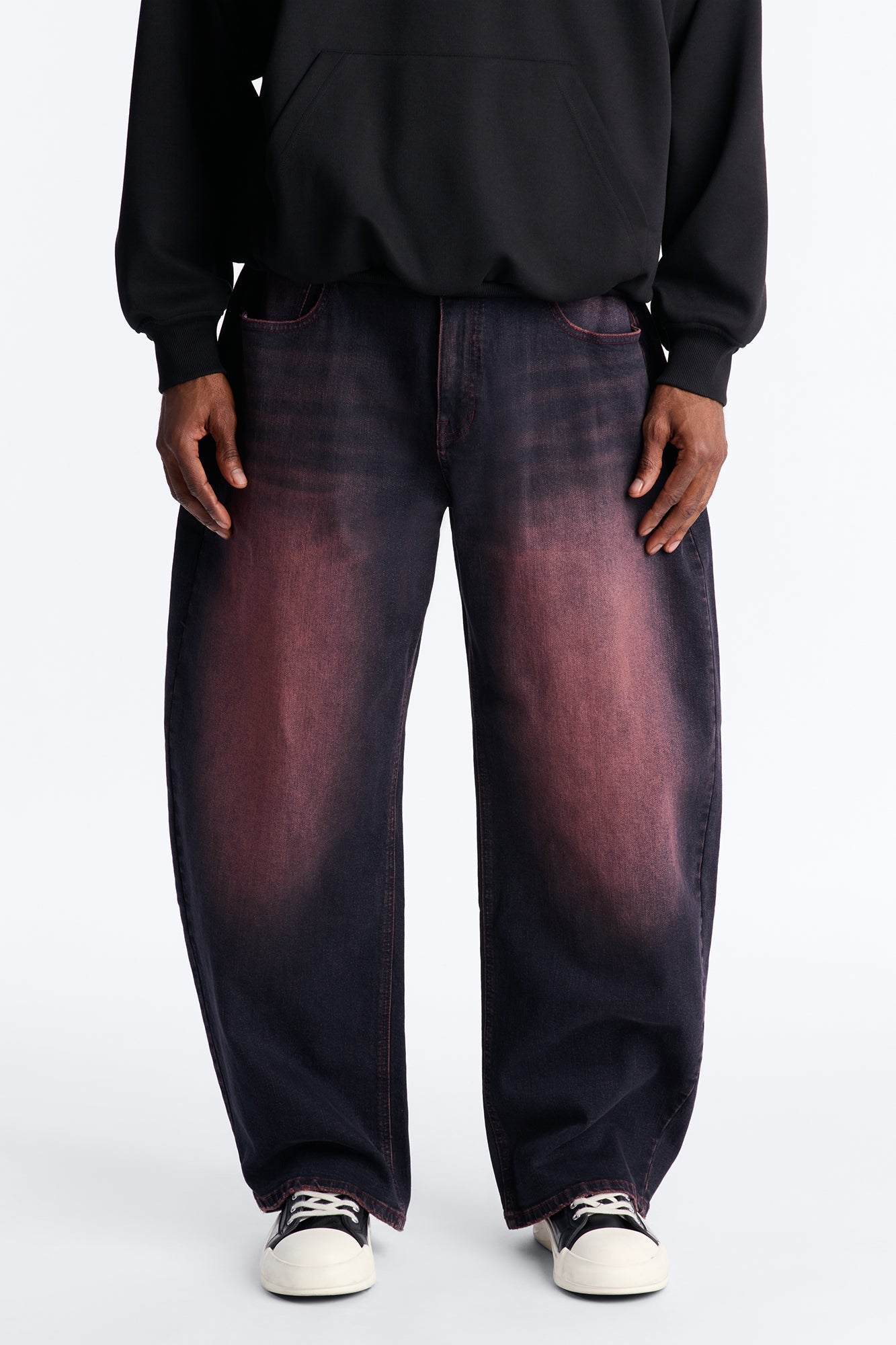 Barrel Crimson Underground Jean - Burgundy Fashion Nova