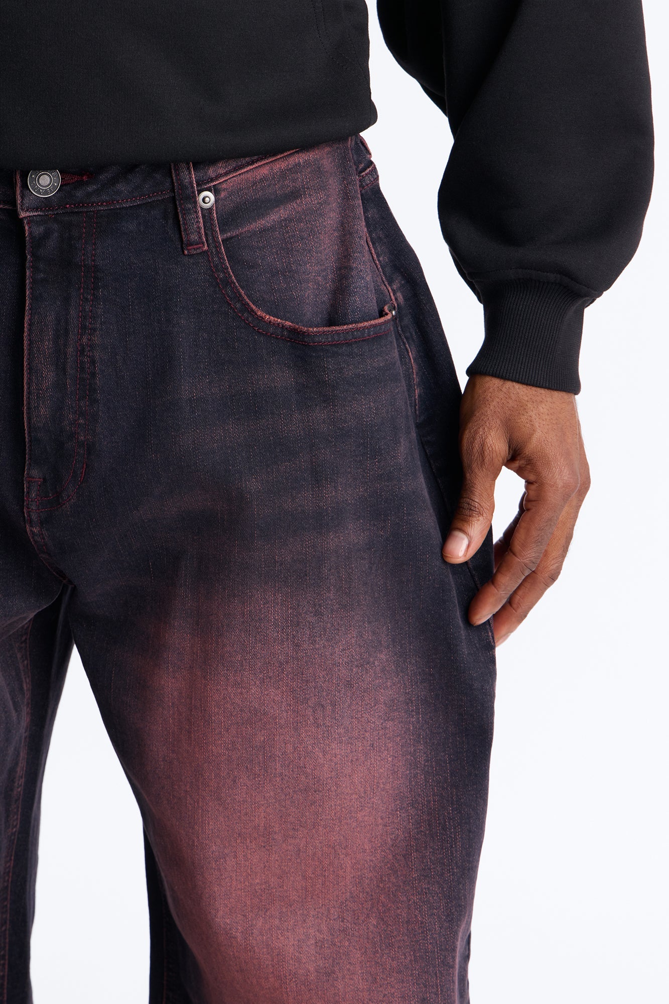 Barrel Crimson Underground Jean - Burgundy Fashion Nova