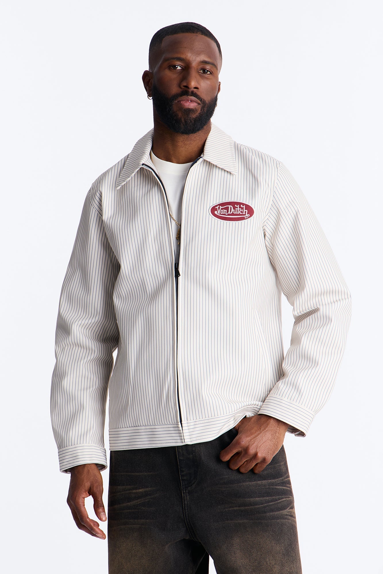 Von Dutch Mechanic Jacket - Beige Fashion Nova