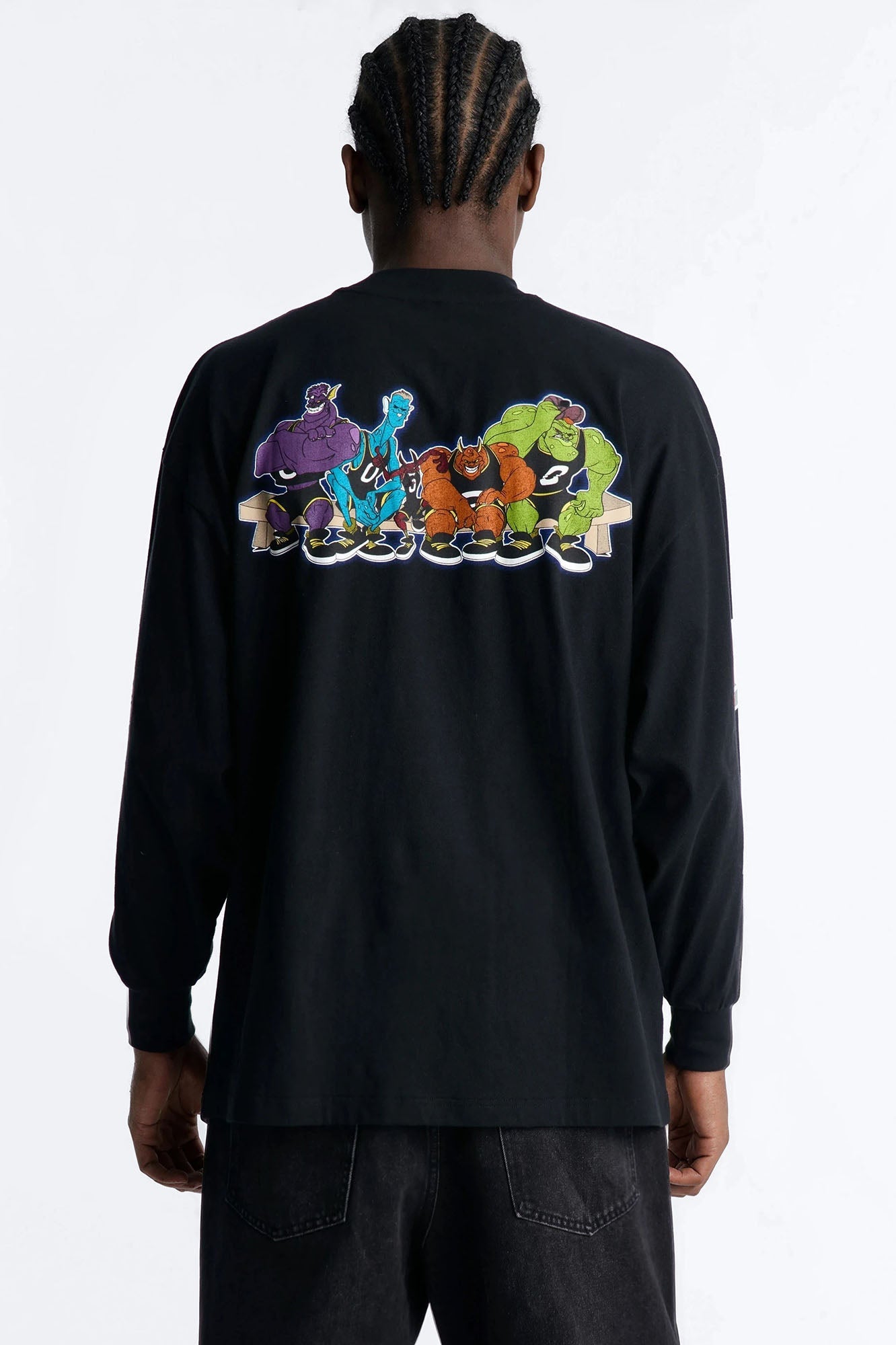 Space Jam Monstars Chrome Premium Long Sleeve Shirt - Black Fashion Nova