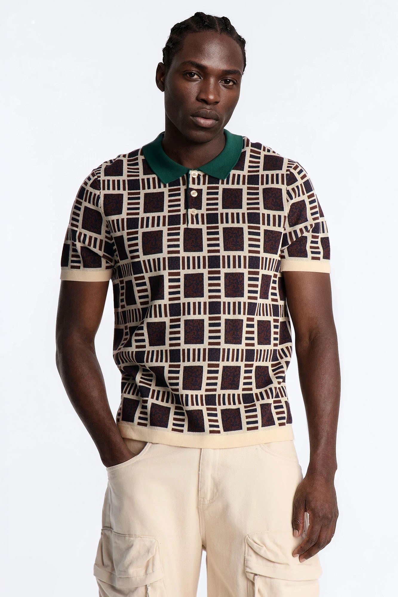 Westbury Knit Polo - Brown Fashion Nova